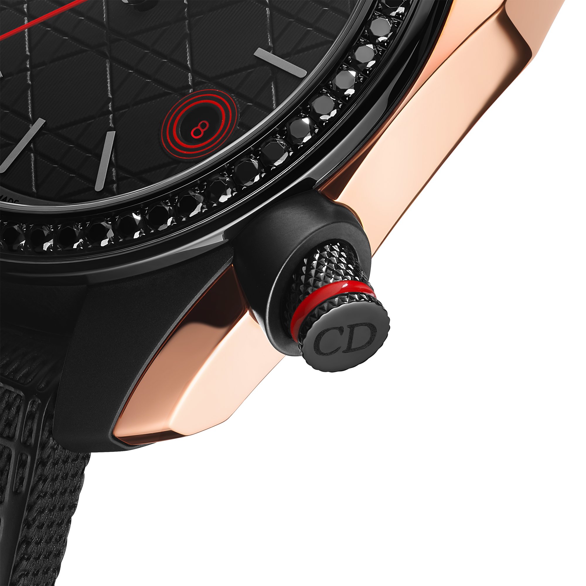 Chiffre Rouge Black Ultramatte Diamonds Worn view