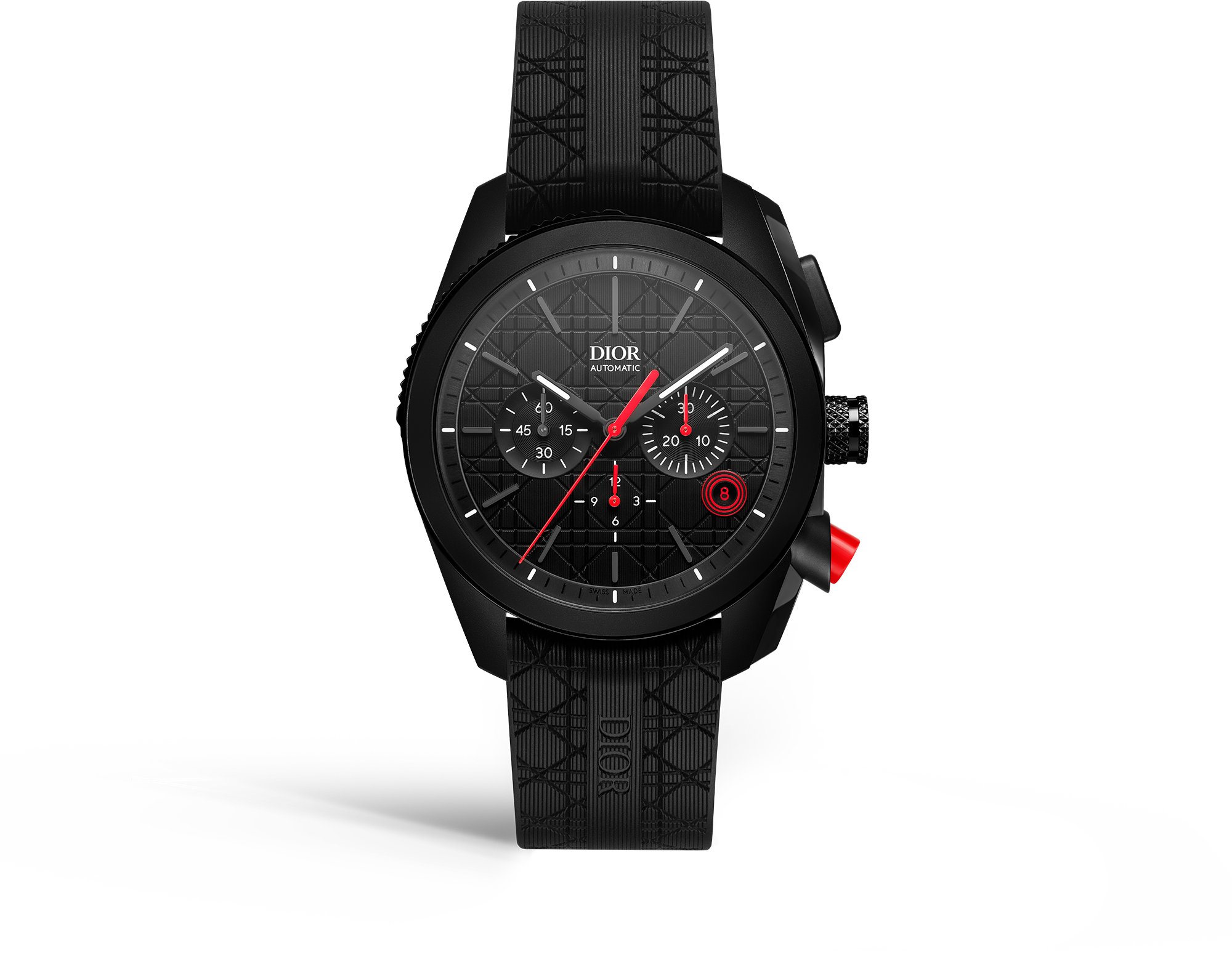 Chiffre Rouge Black Ultramatte Chronograph Front view