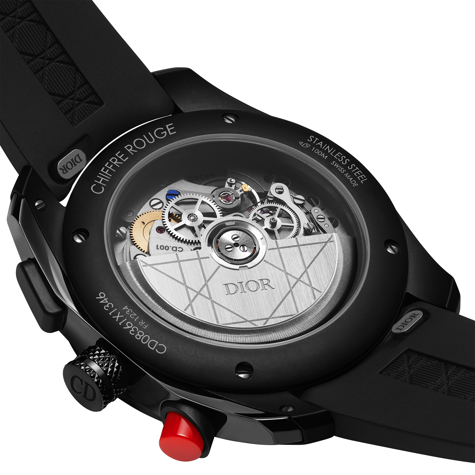 Chiffre Rouge 黑色極啞光 Chronograph 腕錶 直徑 41 公釐，自動機芯，黑色極啞光精鋼 E08