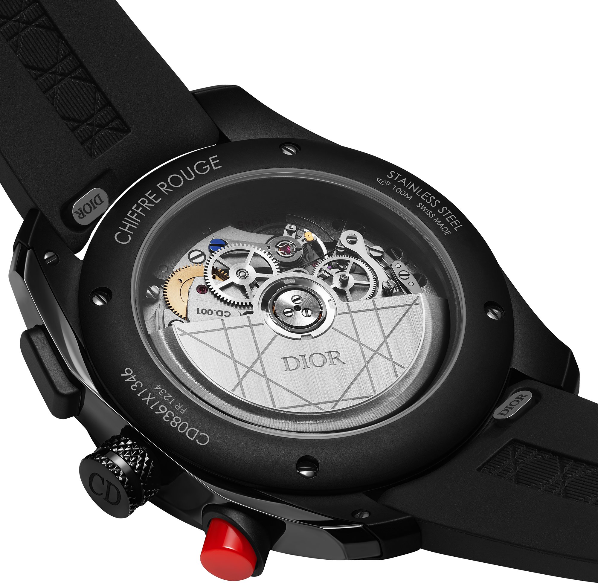 Chiffre Rouge Black Ultramatte Chronograph Back view