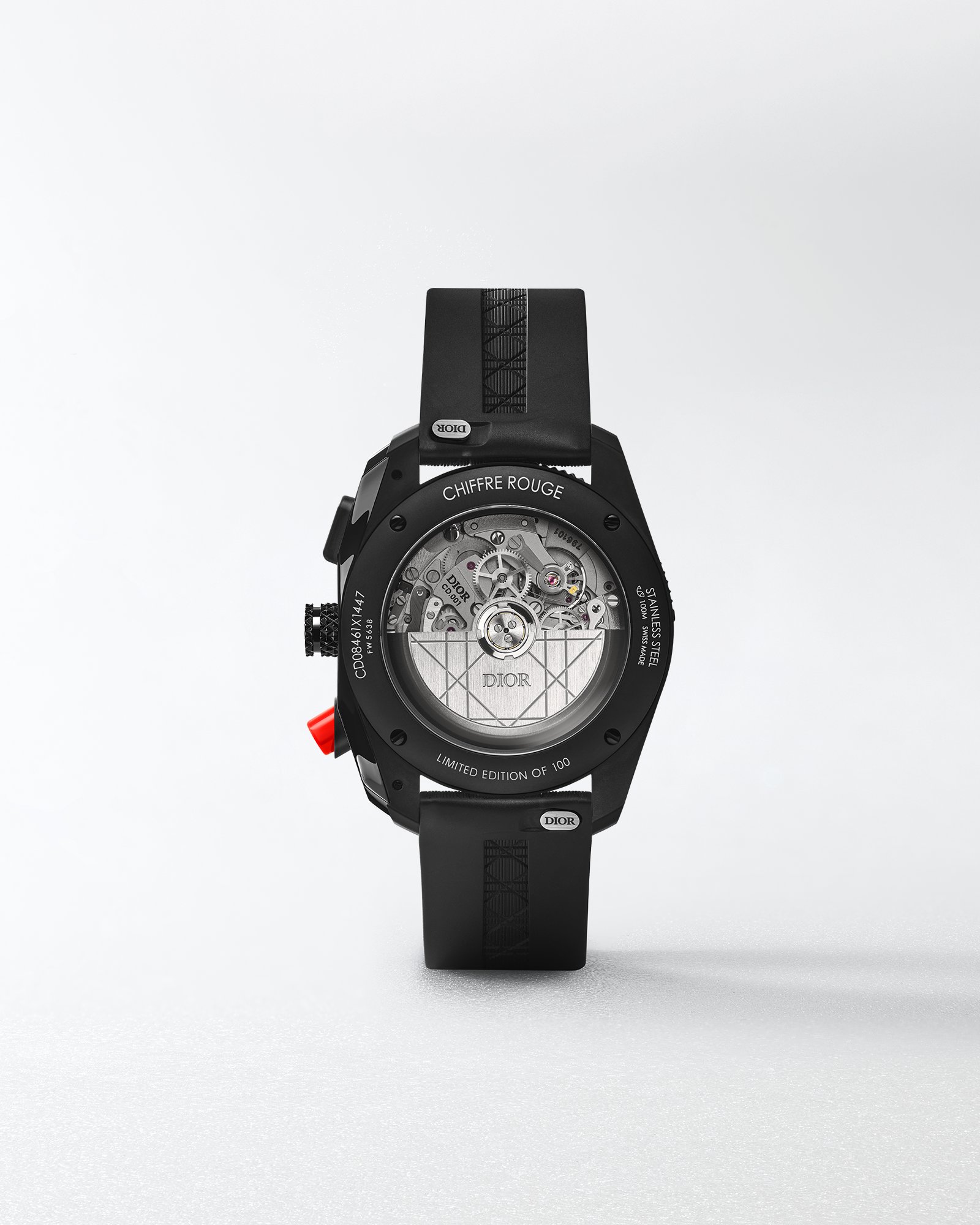 Chiffre Rouge Chronograph Three quarter opened view