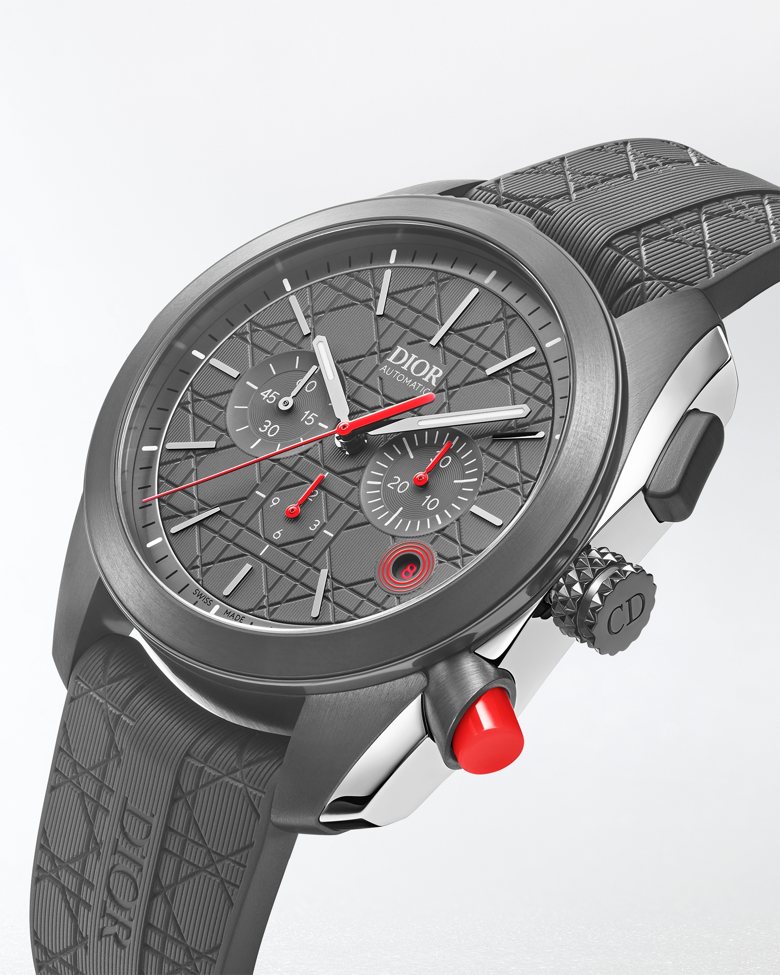 Chiffre Rouge Chronographe Gray Ultramatte Ø 41 MM, Automatic, Gray Ultramatte Steel and Polished Steel E04
