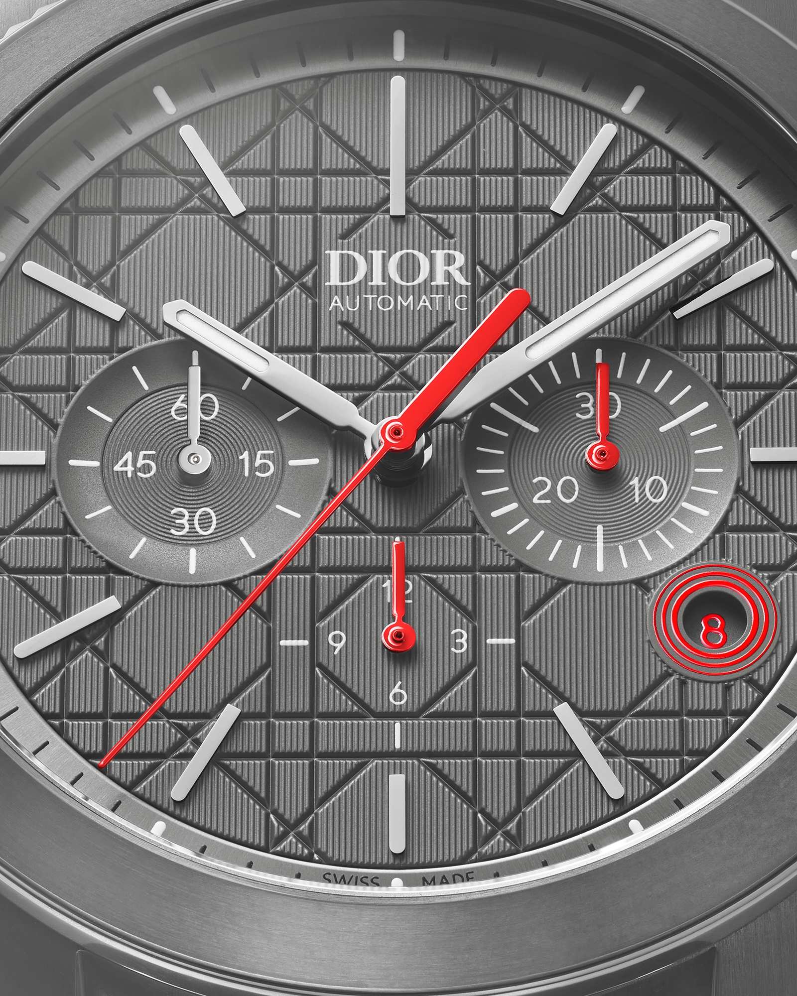 Chiffre Rouge Chronographe Gray Ultramatte Ø 41 MM, Automatic, Gray Ultramatte Steel and Polished Steel E06