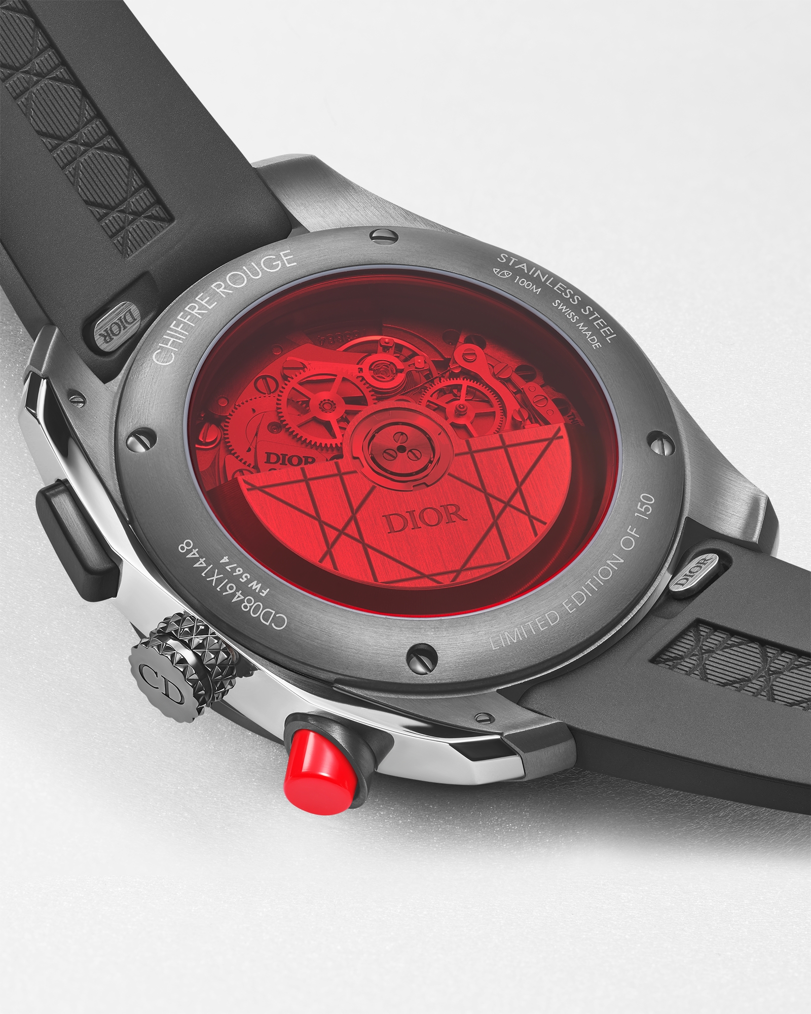 Chiffre Rouge Chronographe Gray Ultramatte Ø 41 MM, Automatic, Gray Ultramatte Steel and Polished Steel E08