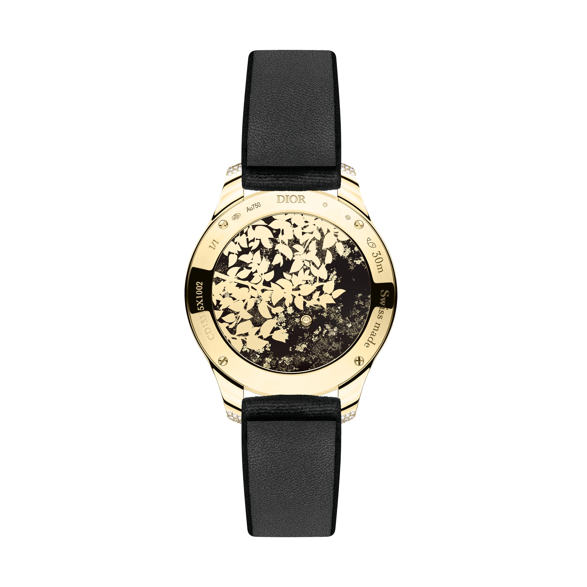 Dior Grand Soir Jardins de Nuit N°5 Ø 36 mm, yellow gold, diamonds and decorative stones E13