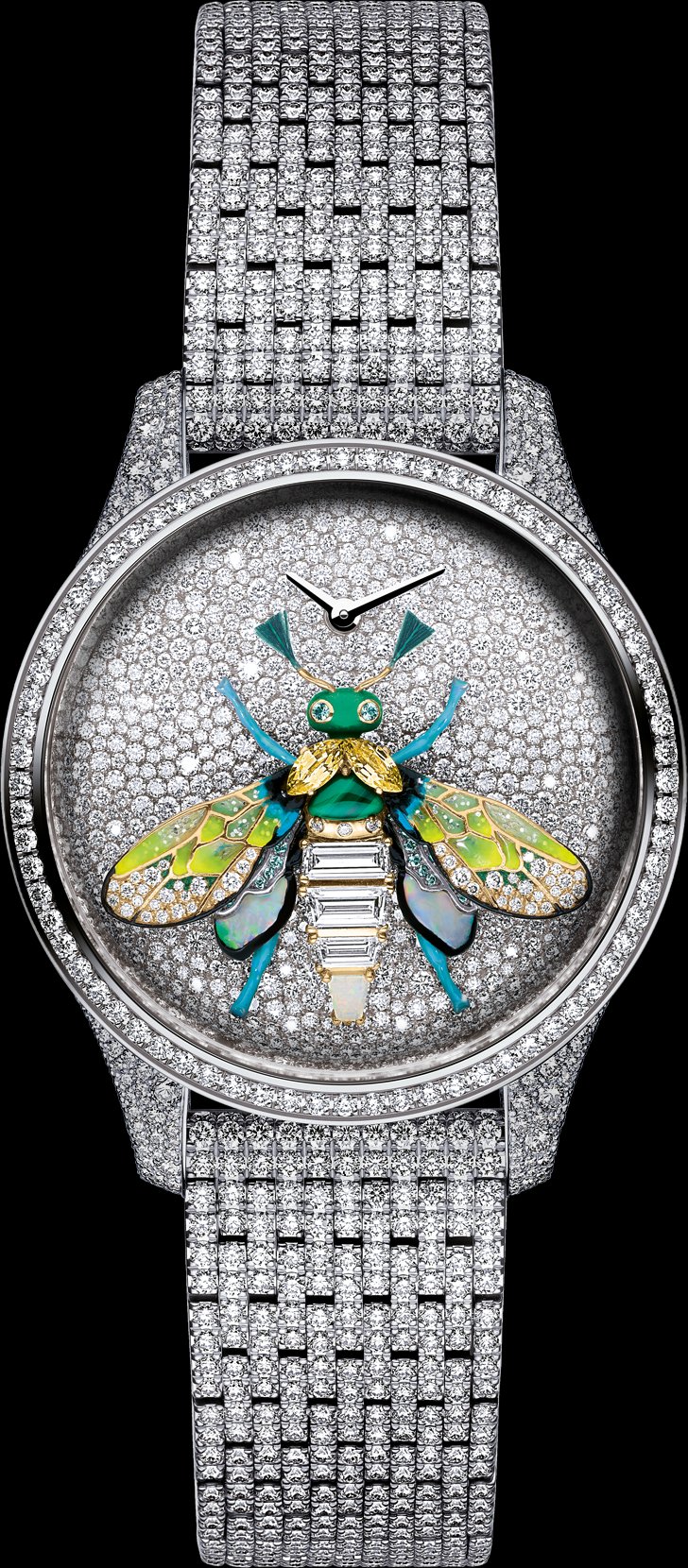 Dior Grand Soir Queen Bee N°2 Ø 36 mm, white gold, diamonds and