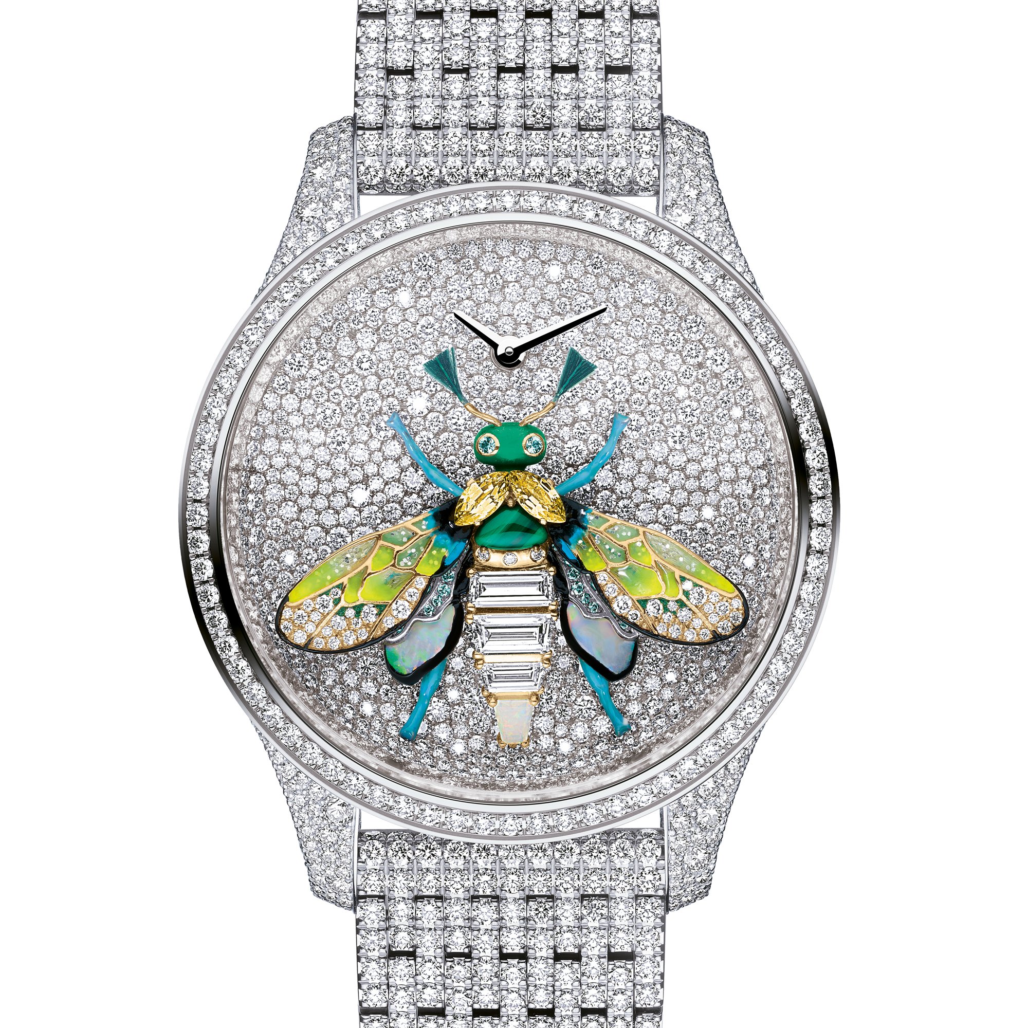 Dior Grand Soir Queen Bee N°2 Ø 36 mm, white gold, diamonds and