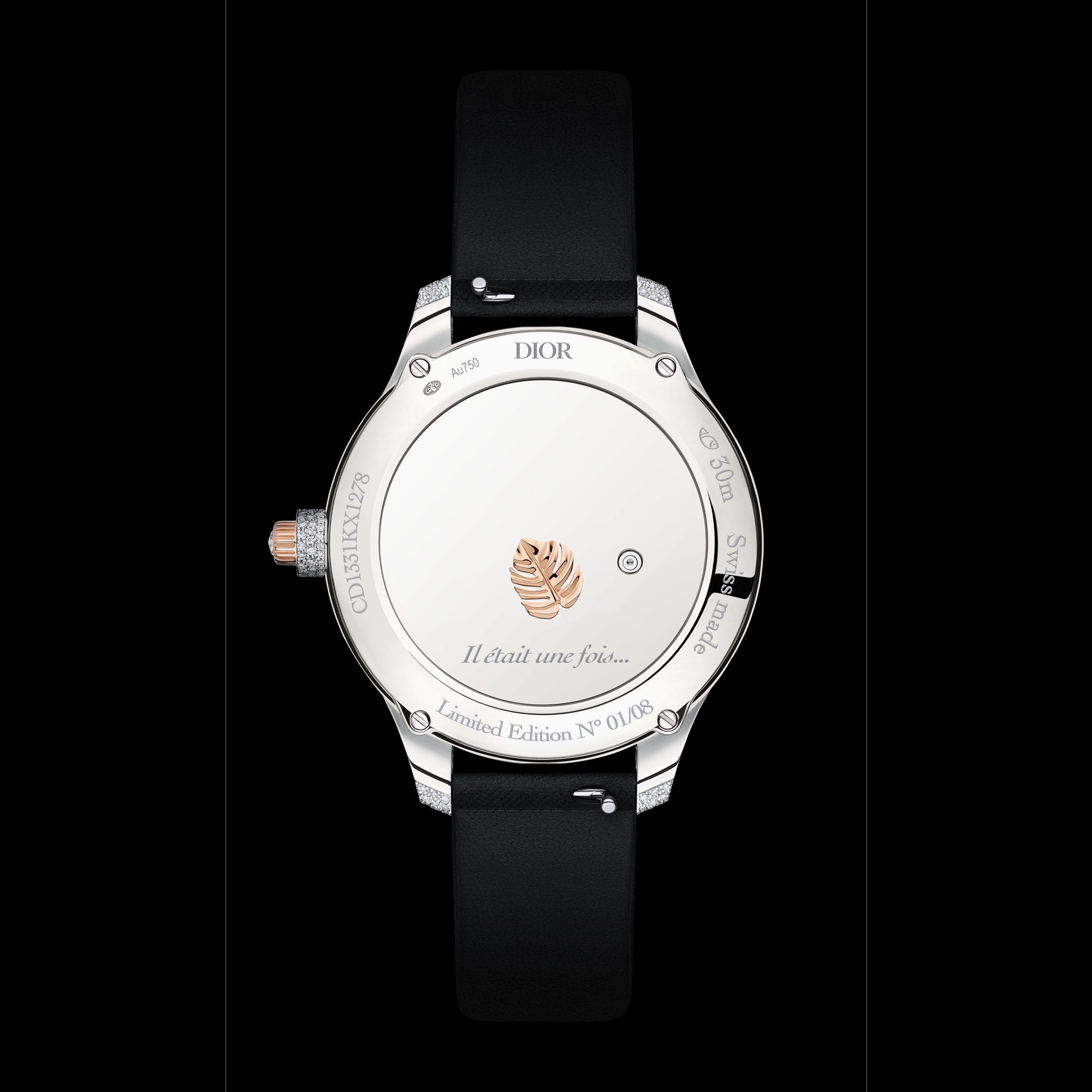 Dior Grand Soir Automate Jardin Rêvé N°4 Ø 38 MM, White Gold, Pink Gold, Yellow Gold, Diamonds, Blue Sapphires, Mother of Pearl, Feathers and Scarab E06