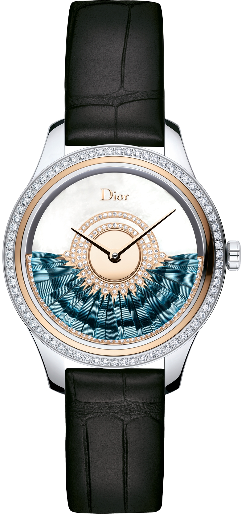 Dior Grand Bal Dentelle O 36 mm Automatic Movement Steel Pink Gold White Gold and Diamonds DIOR