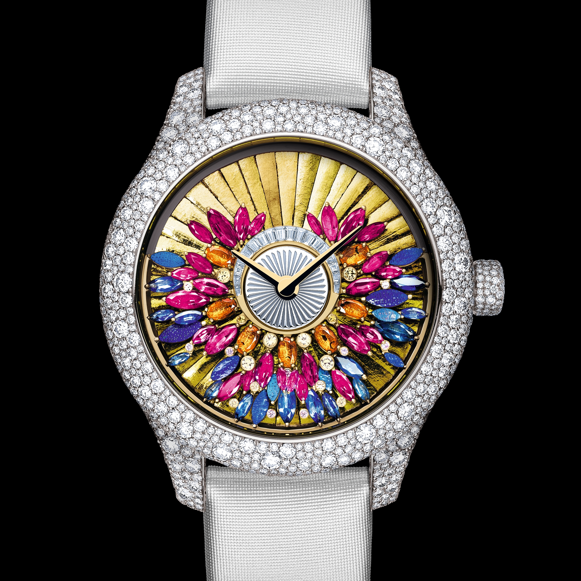 Dior Grand Bal Unique Jewelry Tropicale N°7 Ø 36 mm, automatische wijzers Dior Inversé 11 1/2 kaliber E05