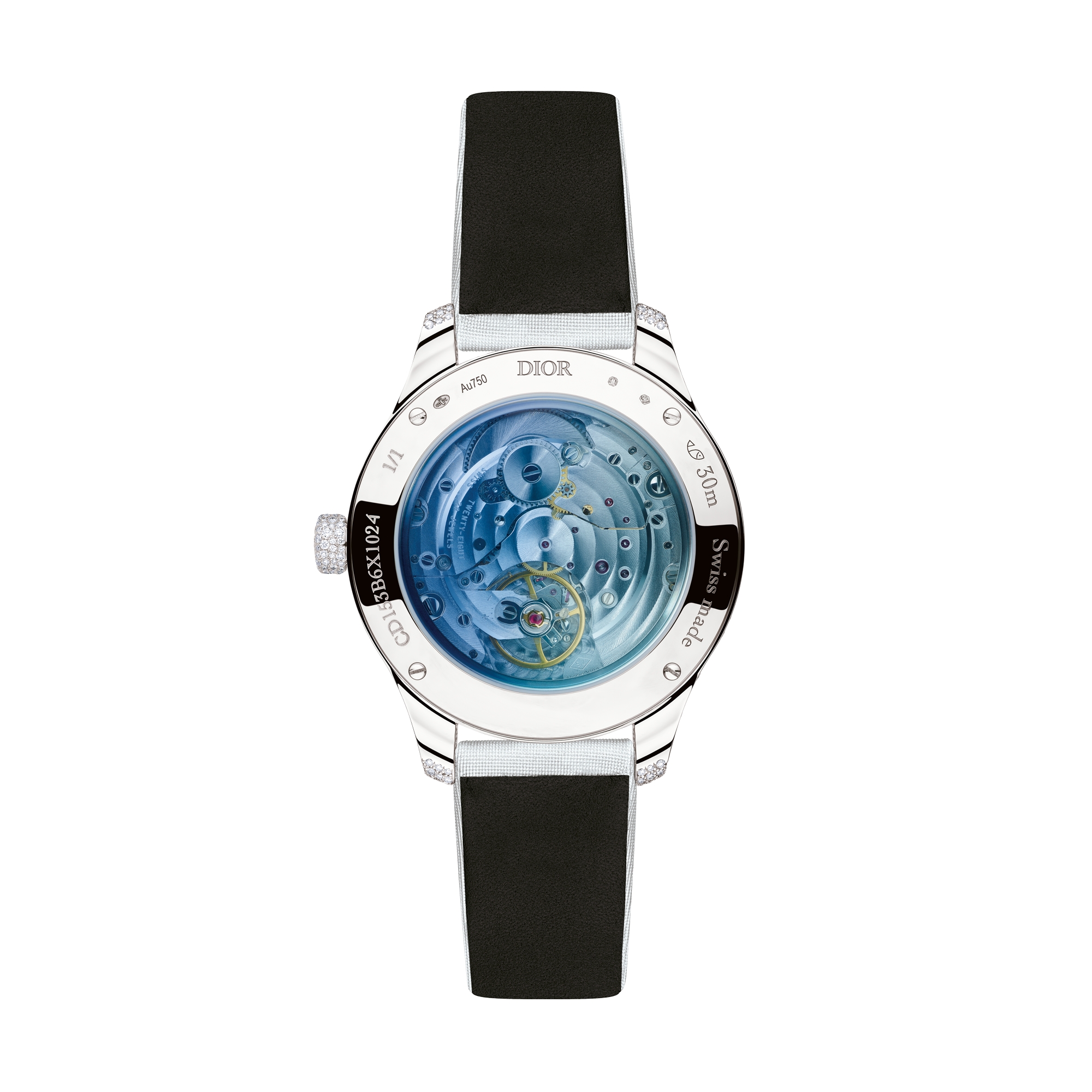 Dior Grand Bal Pièce Unique Parure Tropicale N°13 Ø 36 mm, Weißgold, Diamanten und Schmucksteine, Automatikwerk E13