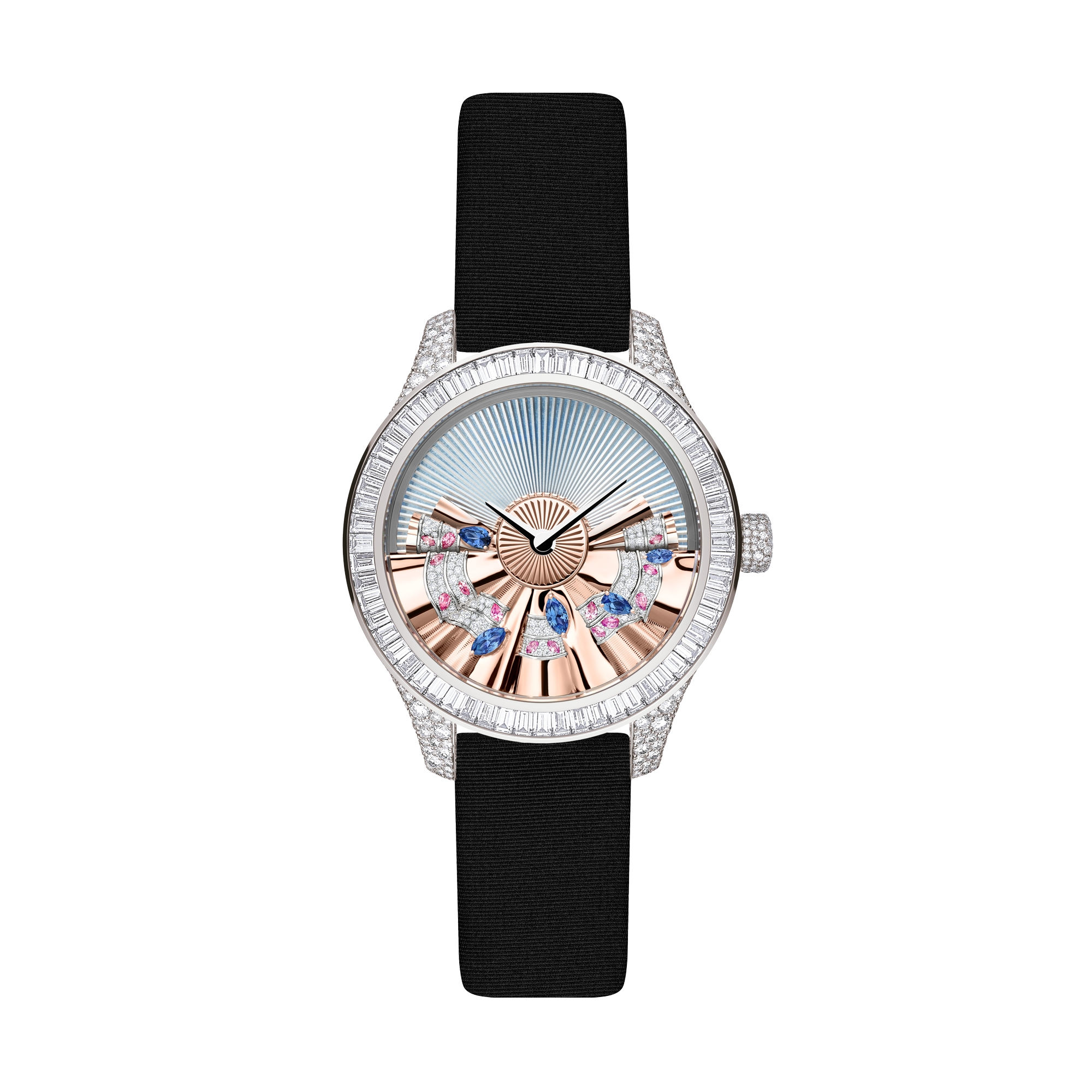 Dior Grand Bal de Printemps N°2 시계 Ø36mm 오토매틱, 화이트골드 & 다이아몬드, 장식용 스톤 E10