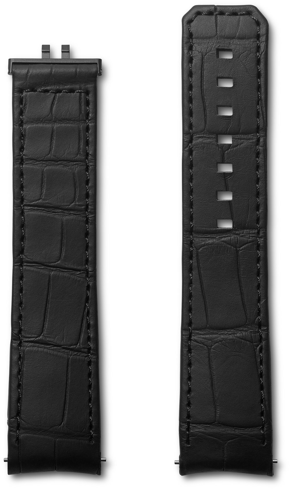 Bracelet De Montre En Cuir VENDÔME Pour Femme - Imitation Crocodile Noir - Neuf Sans étiquette