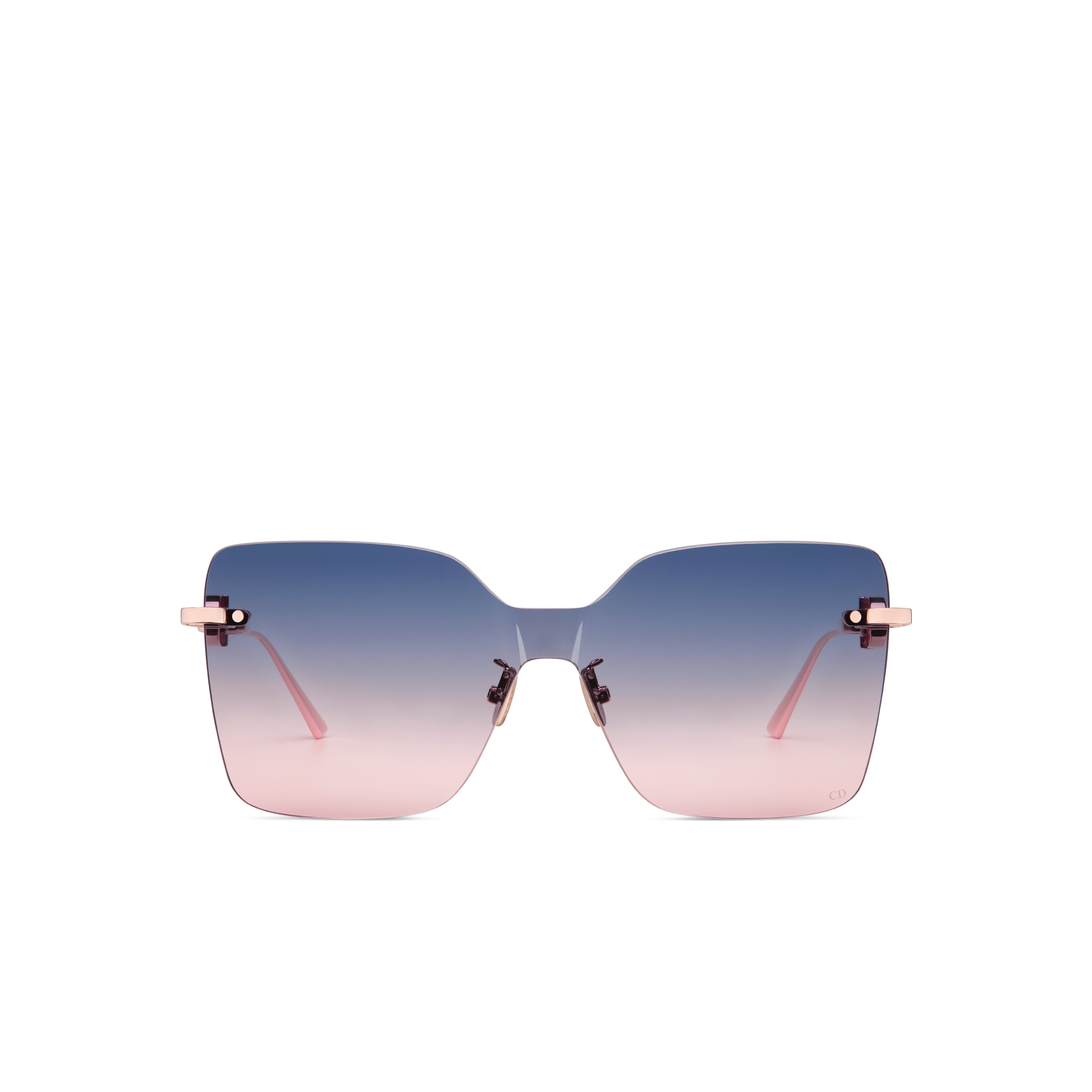CD Chain M1U Quadratische Sonnenbrille mit Farbverlauf von Lila zu Fuchsia E01