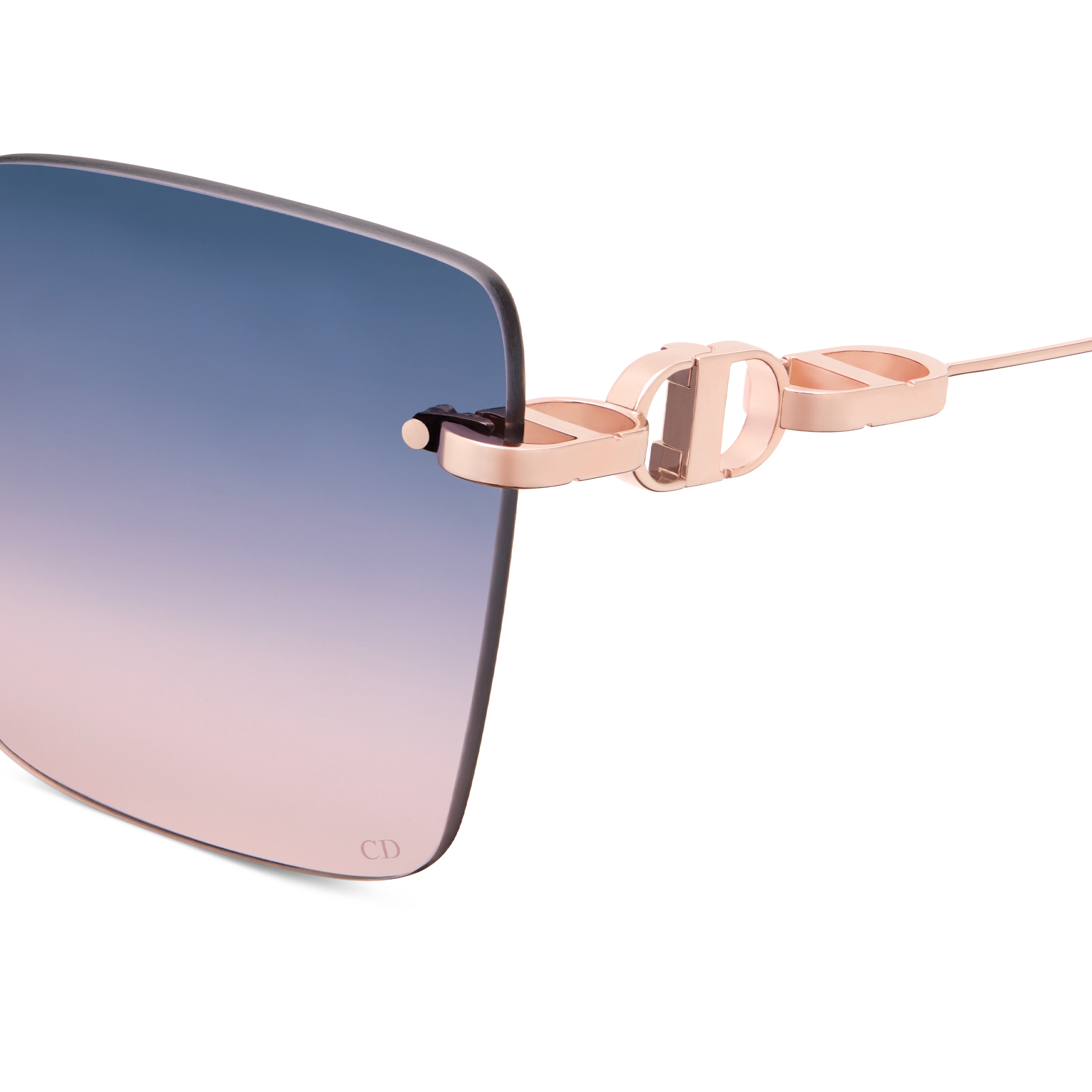 CD Chain M1U Occhiali da sole squadrati con lente sfumata dal viola al fucsia E09