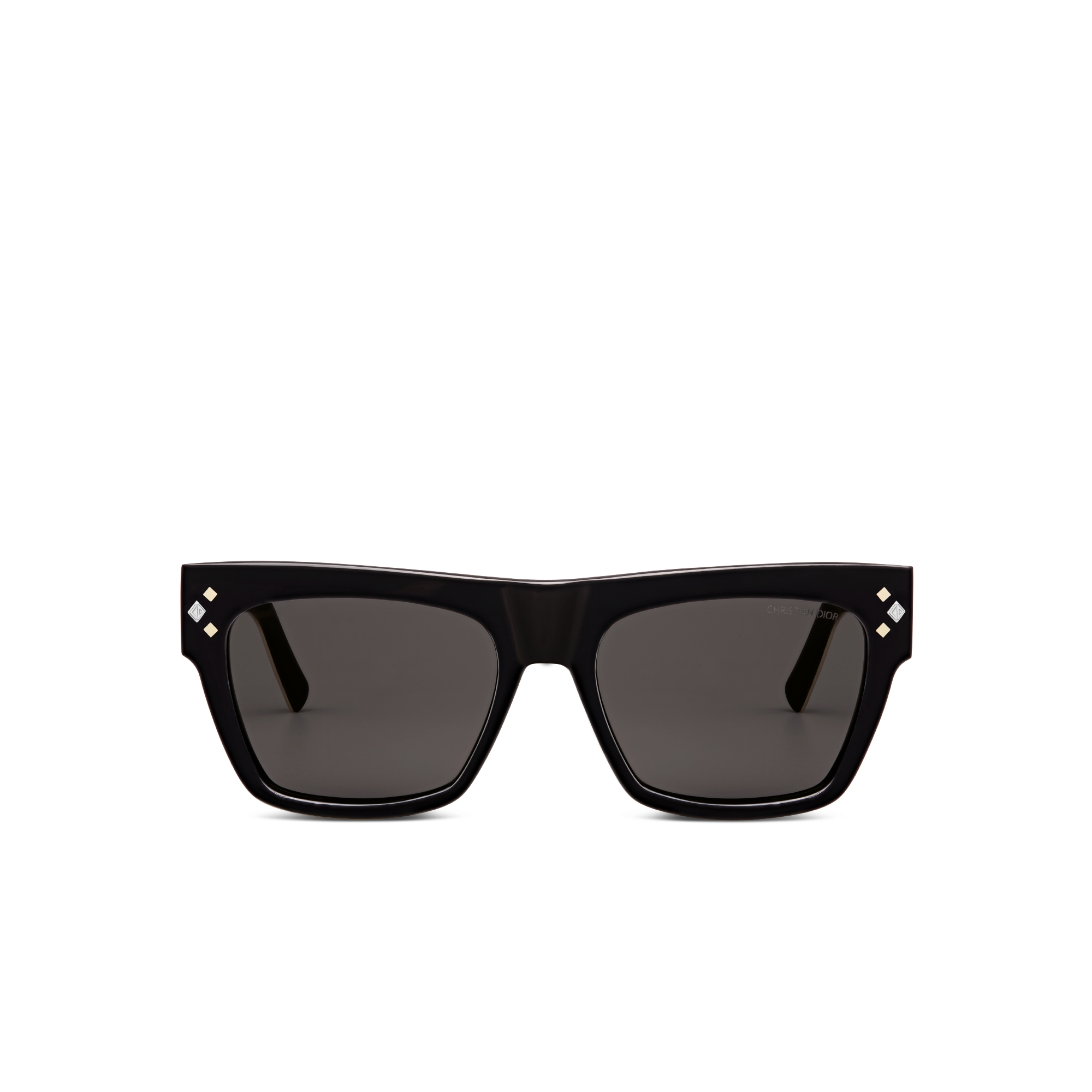 Lunettes De Soleil Femmes CG Eyewear CG04 - Monture Rectangulaire Noire Strass, Verres UV400