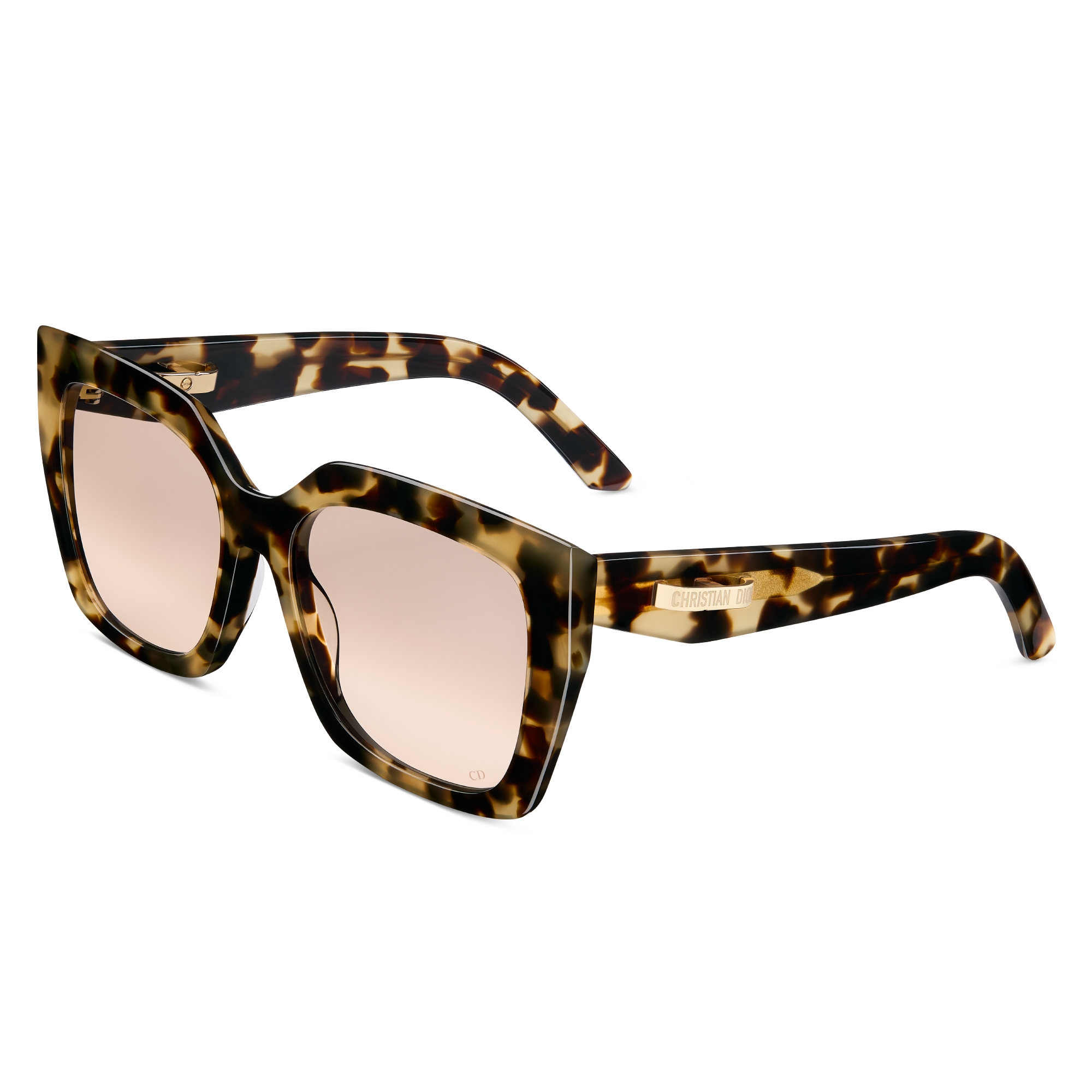 Christian Dior サングラス　サイドロゴ　ラインストーン　ブラウン Christian Dior サングラス サイドロゴ ラインストーン ブラウン