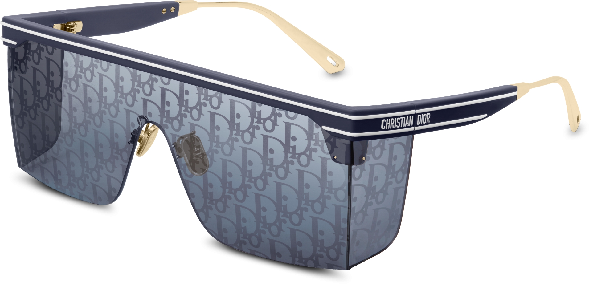 DiorClub M1U Lunettes de soleil masque Dior Oblique bleu DIOR