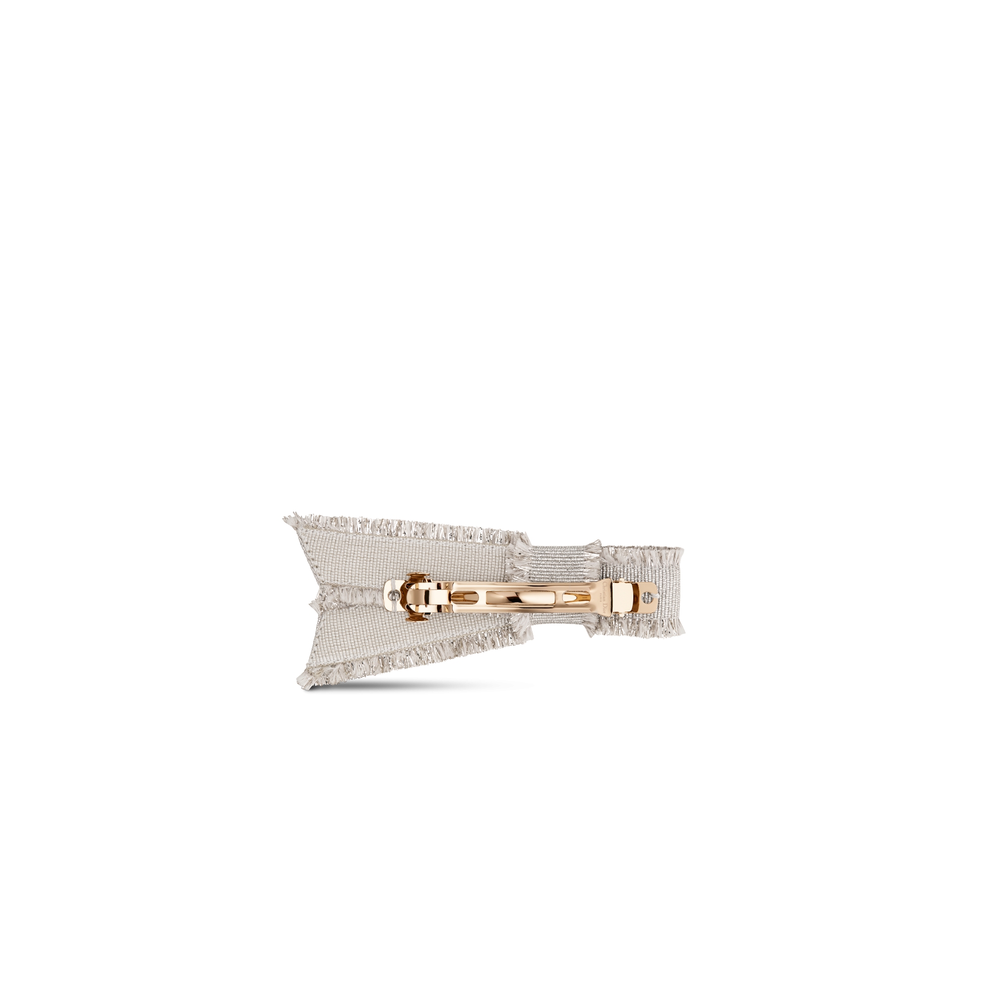 Adiorable Barrette Gold-Tone Grosgrain E08