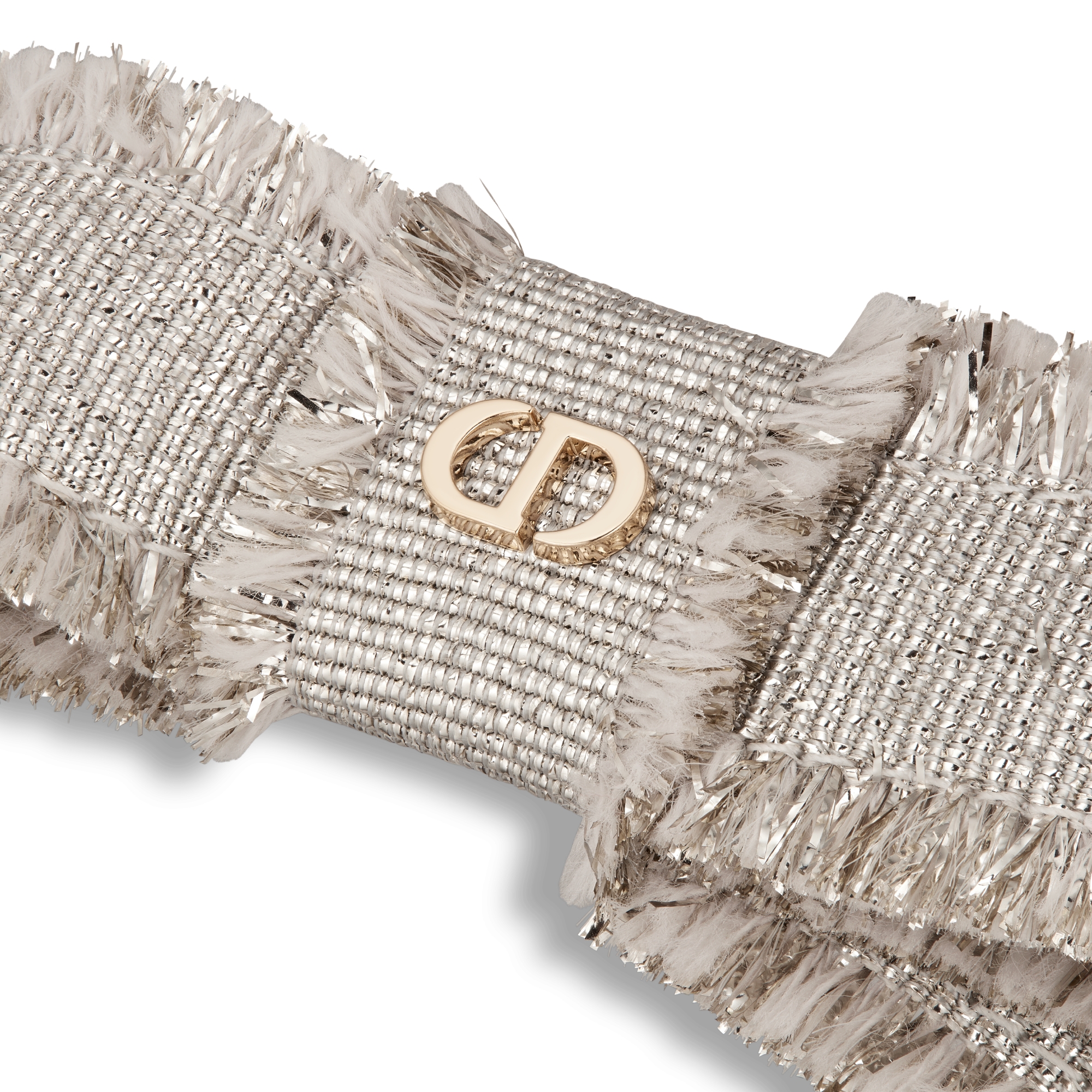 Adiorable Barrette Gold-Tone Grosgrain E09