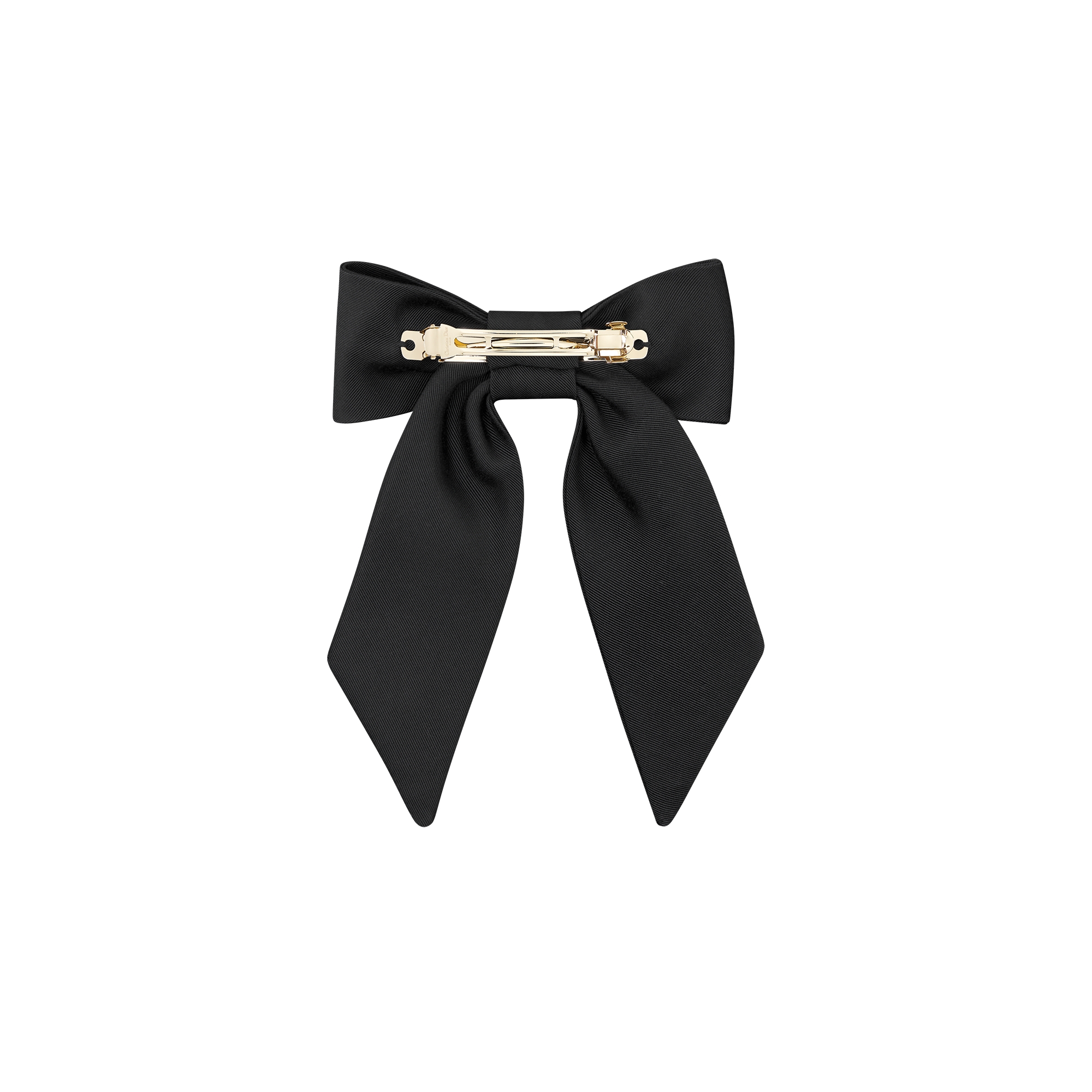 Large Dior Twist Bow Black Grosgrain-Effect Technical Fabric E08