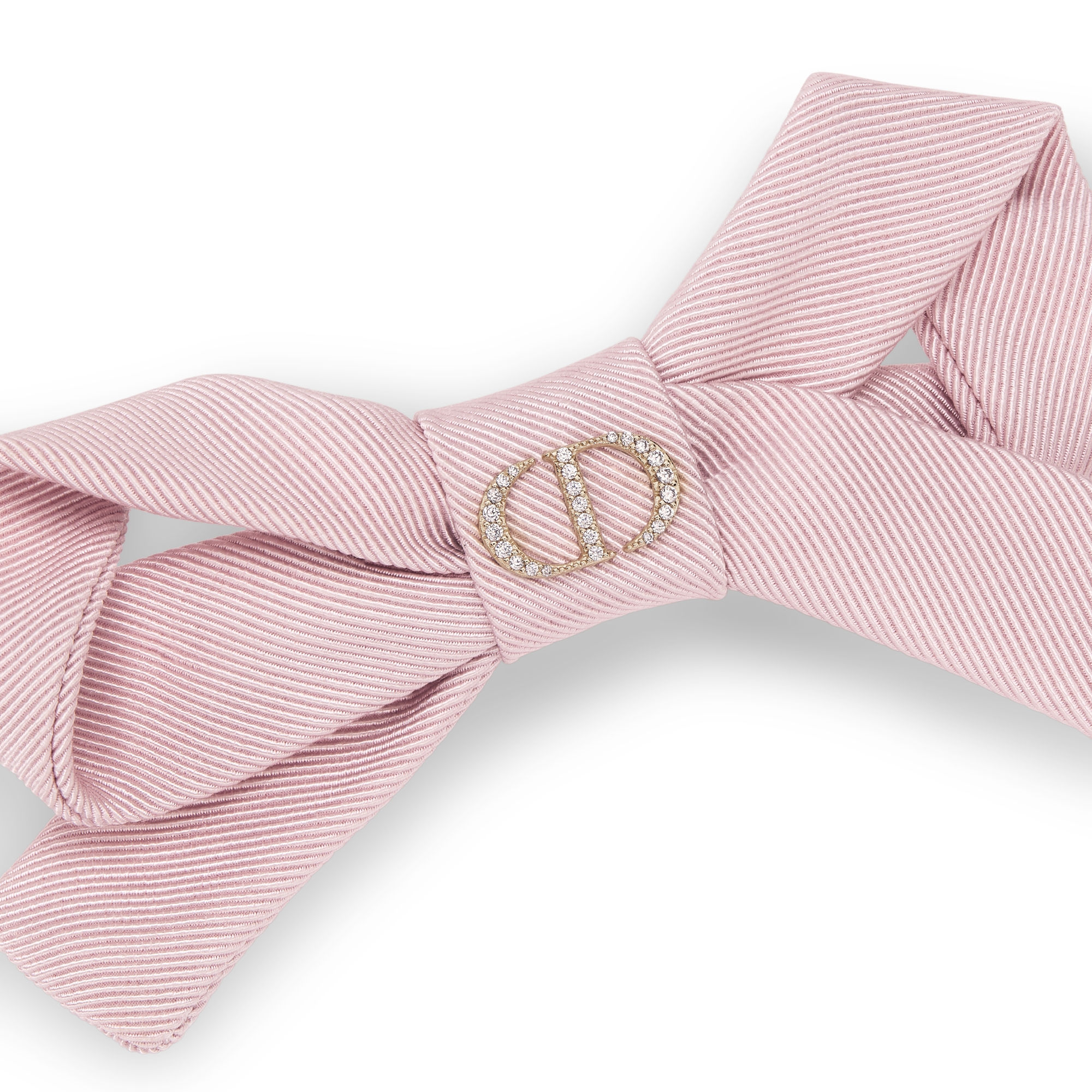 Diorissimo-haarspeld Vaalroze technische stof met ripslint-effect E09