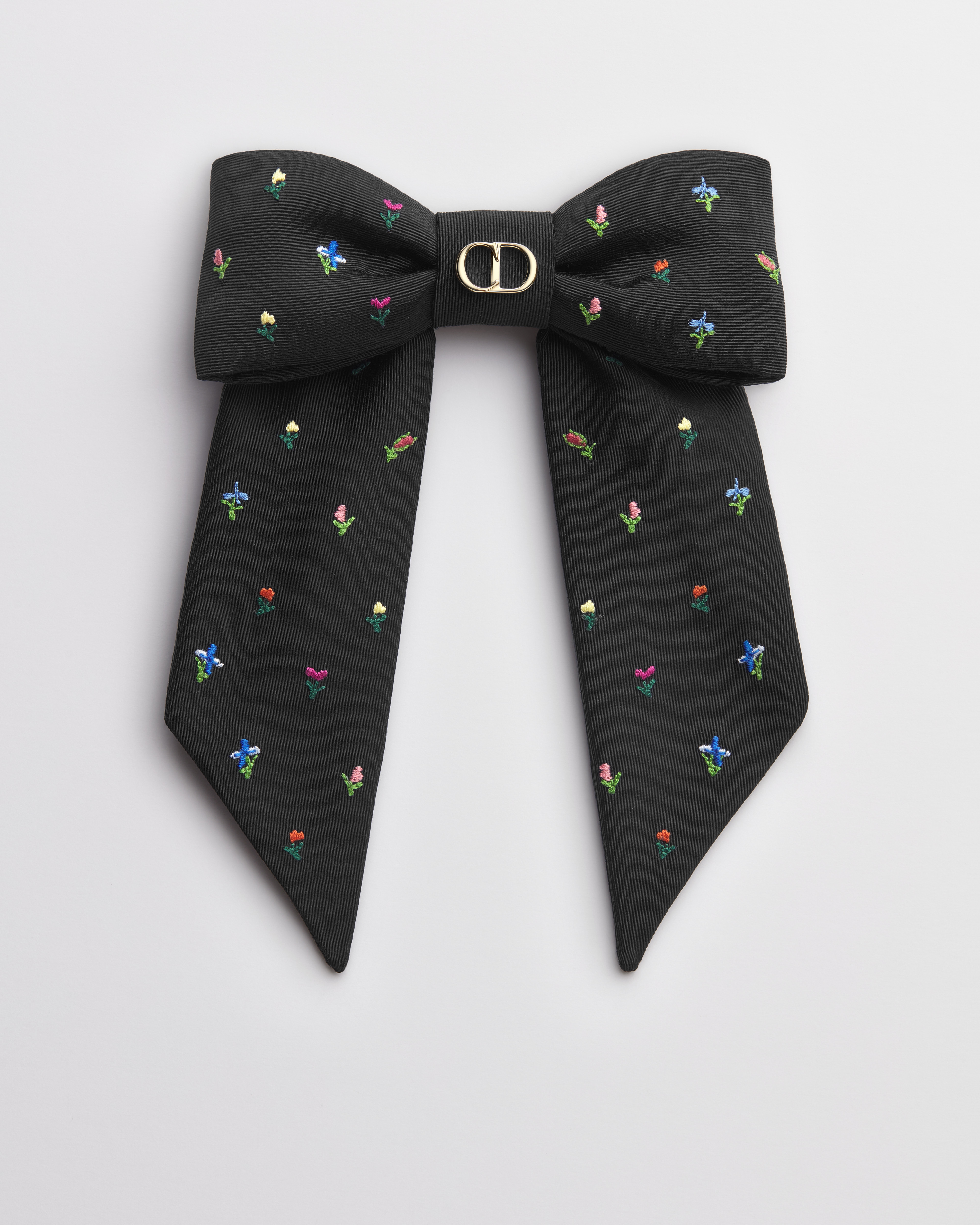 Große Revolution Flowers Dior Twist Schleife Funktionsstoff mit Ripsbandeffekt in Schwarz/mehreren Farben E01