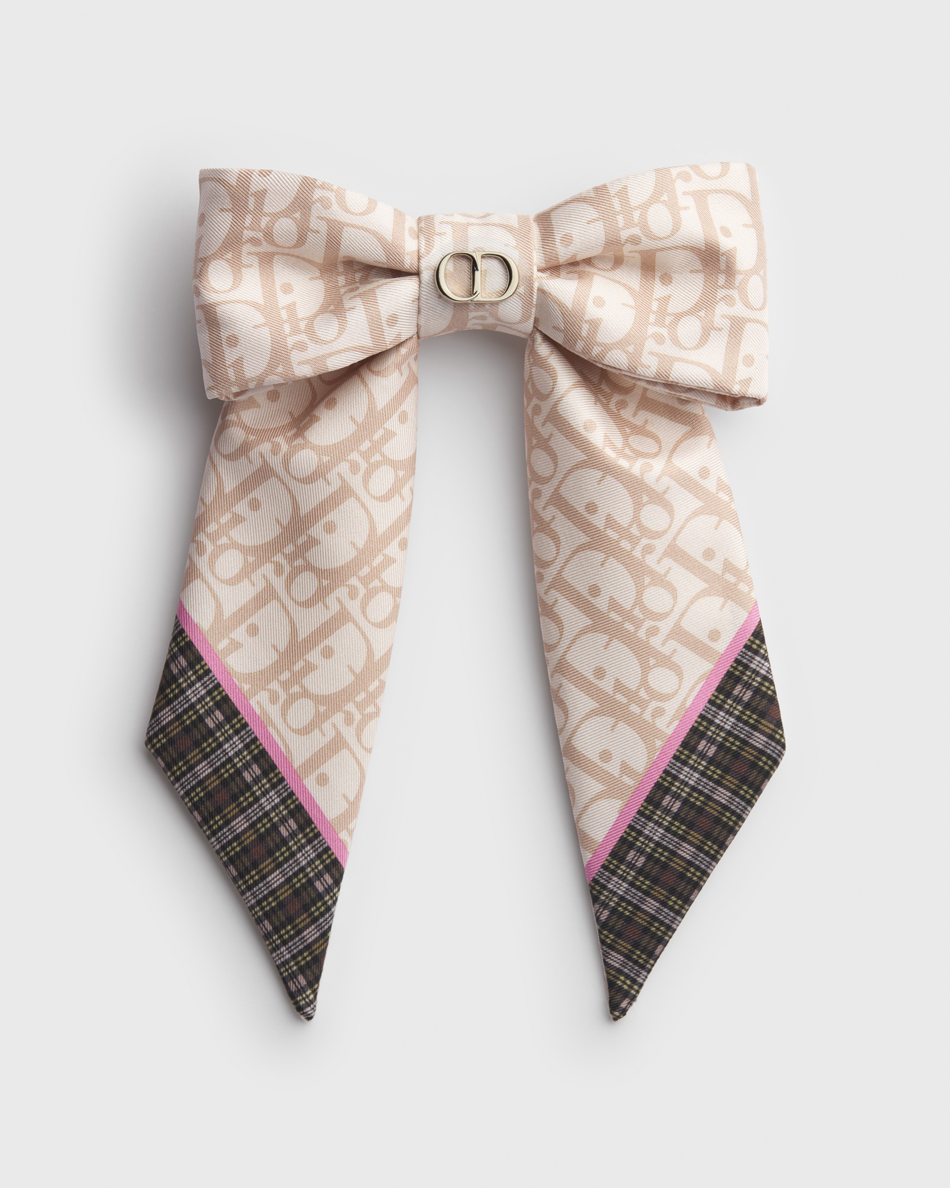 Large Dior Infini Tartan Dior Twist Bow