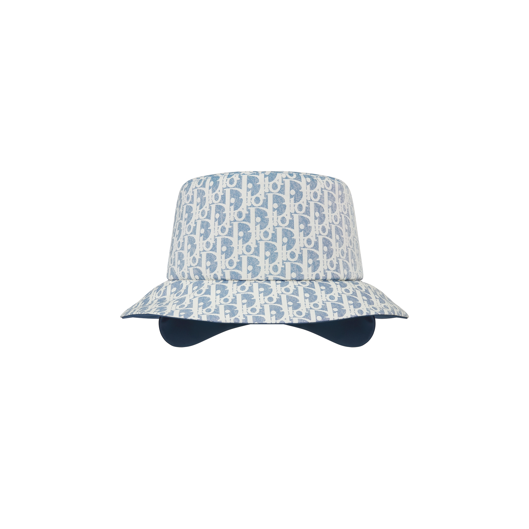 DiorAlps Teddy-D Small-Brim Bucket Hat with Earmuffs Chambray Blue Technical Fabric E01