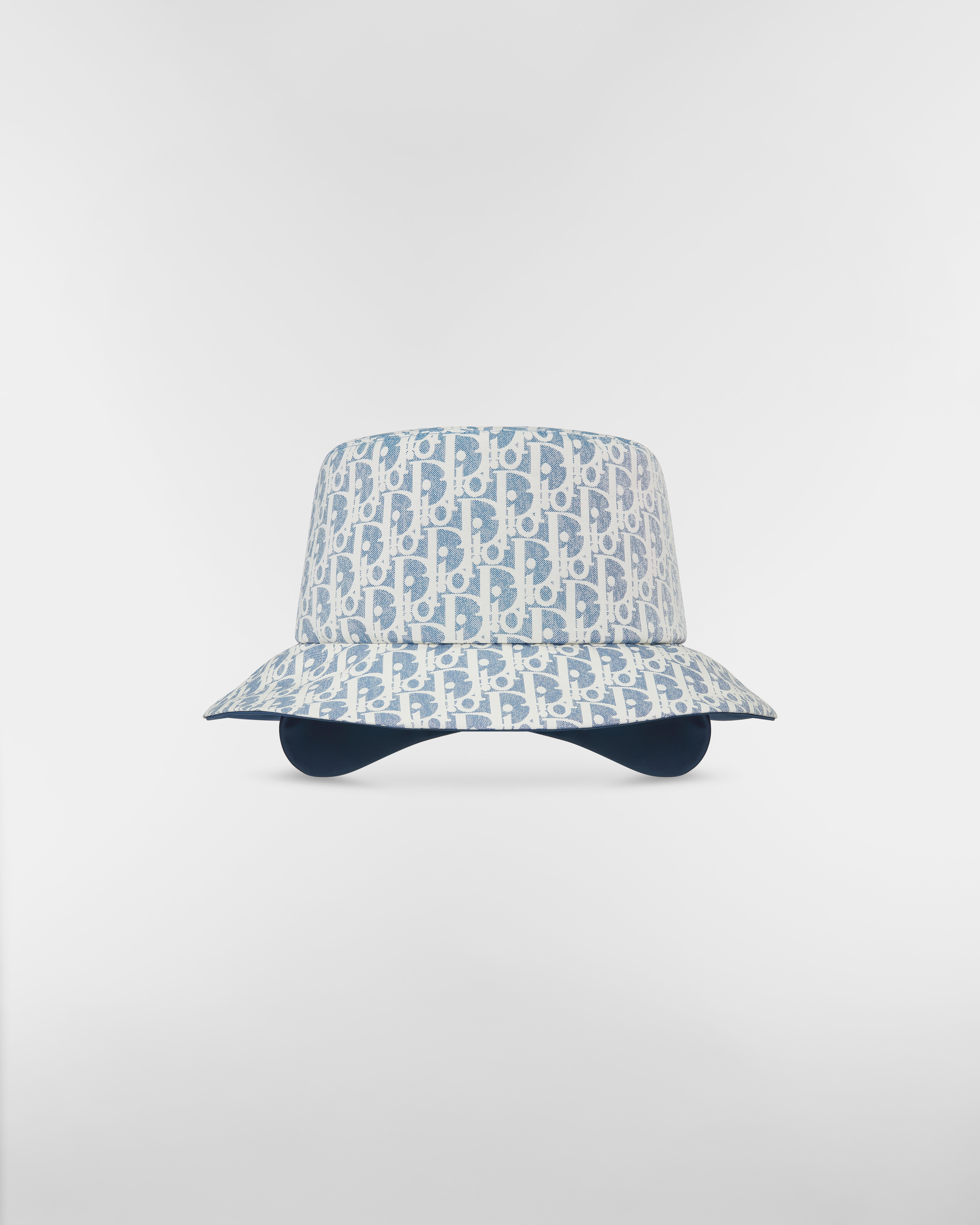 DiorAlps Teddy-D Small-Brim Bucket Hat with Earmuffs Chambray Blue Technical Fabric E01