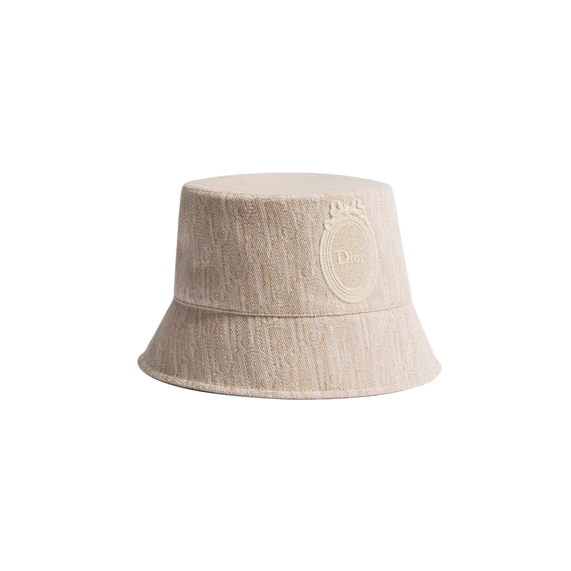 Dioriviera Dior Médaillon Teddy-D Small Brim Bucket Hat Beige Cotton E03