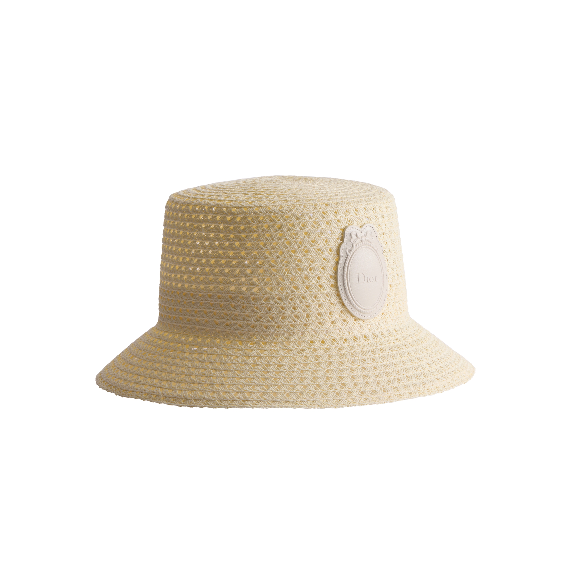 Dioriviera Dior Médaillon Teddy-D Small Brim Bucket Hat Ivory