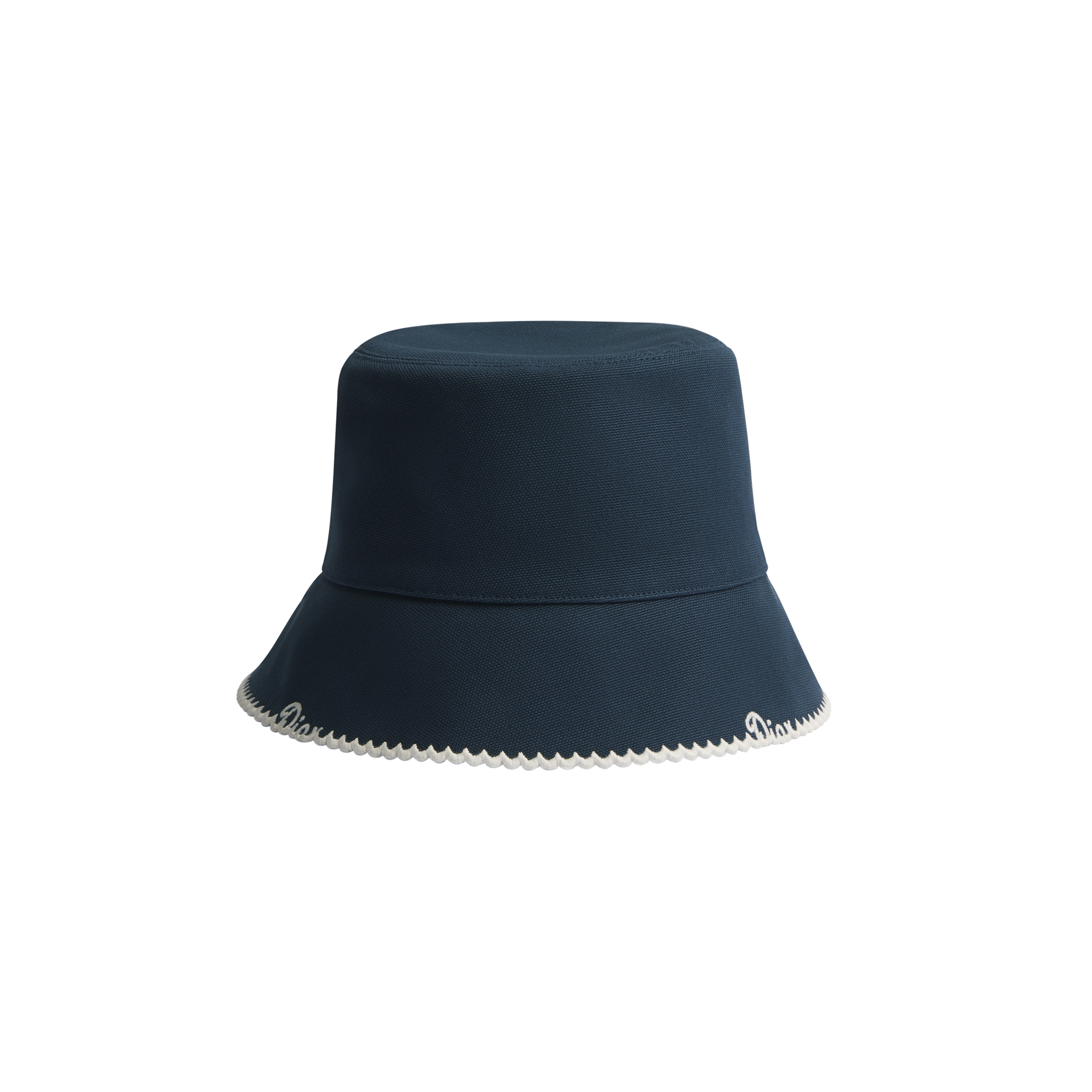 Teddy-D Small Brim Bucket Hat Navy Blue Cotton | DIOR