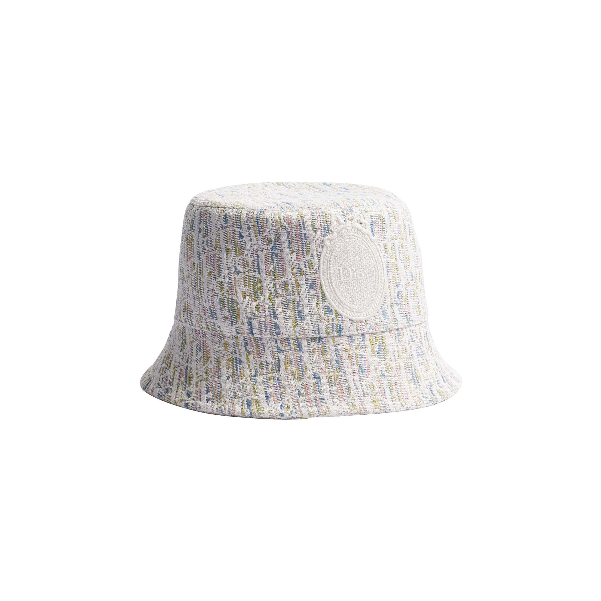 Dior Oblique Pastel Teddy-D Small Brim Bucket Hat Multicolor Cotton Jacquard E03