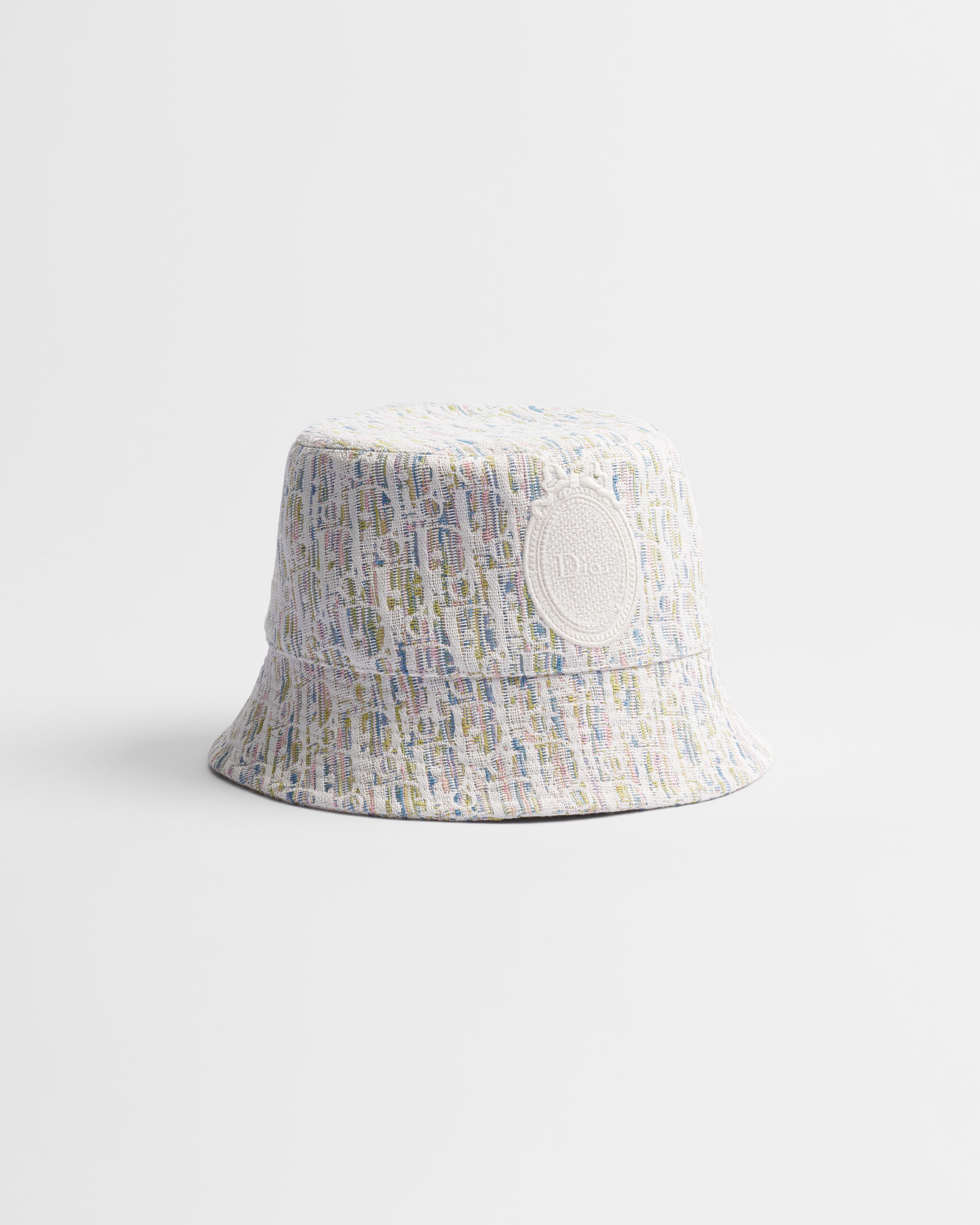 Dior Oblique Pastel Teddy-D Small Brim Bucket Hat Multicolor Cotton Jacquard E03