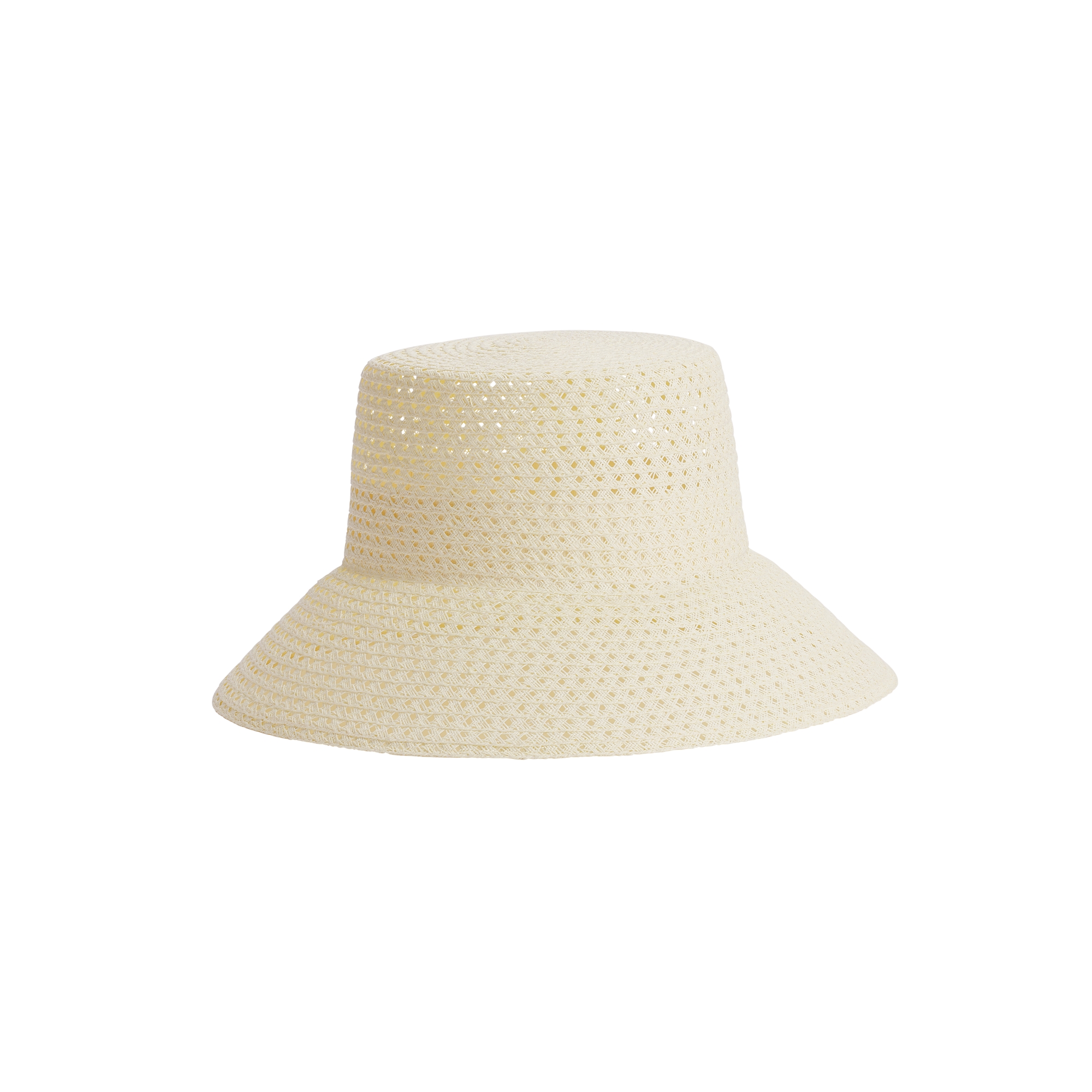  Ivory Straw and Lambskin