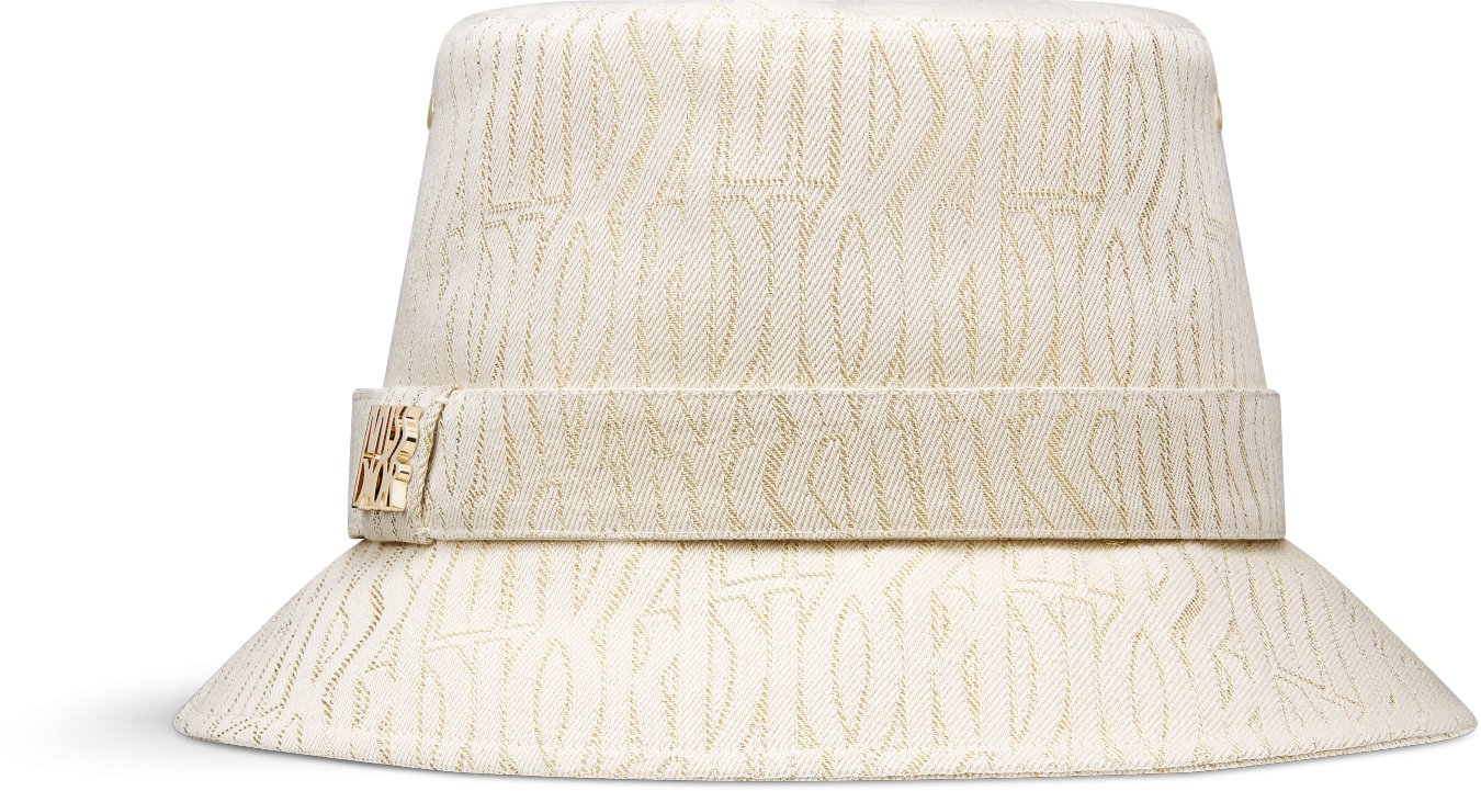 Dior Or Teddy-D Miss Dior Allover Small-Brim Bucket Hat Front view Front view