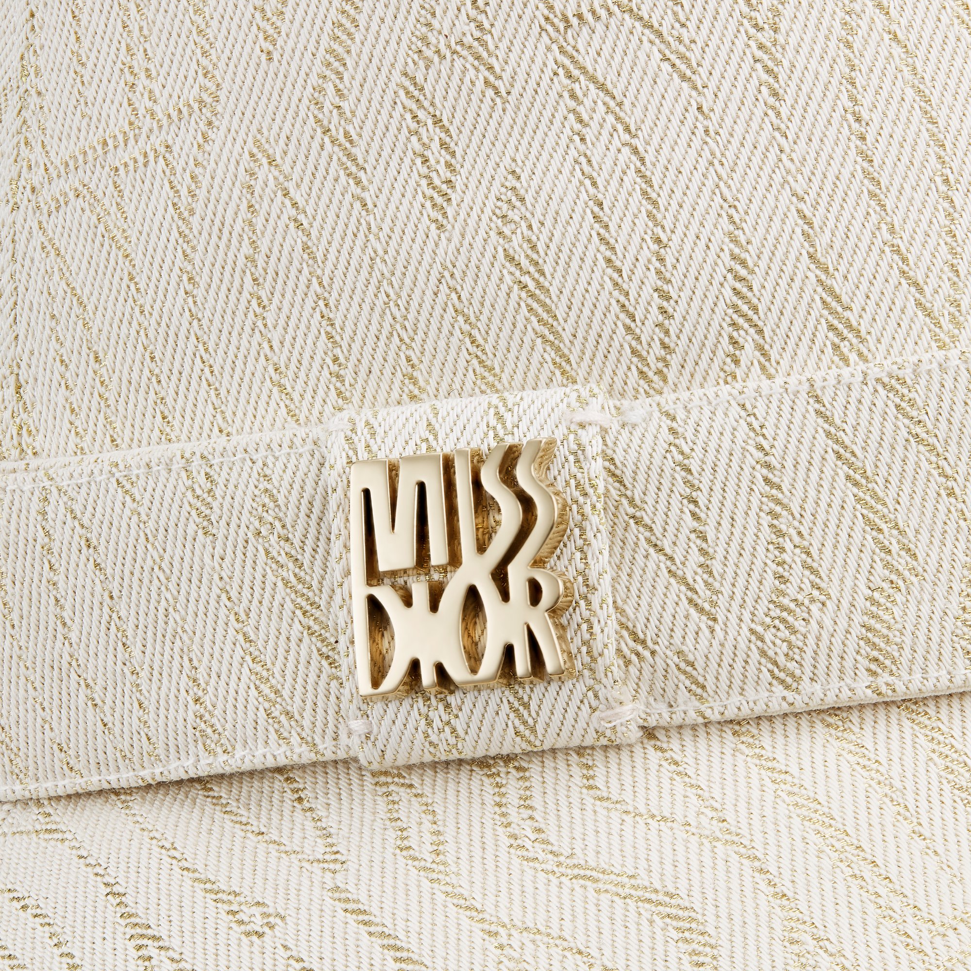 Dior Or Teddy-D Miss Dior Allover Small-Brim Bucket Hat Detailed view