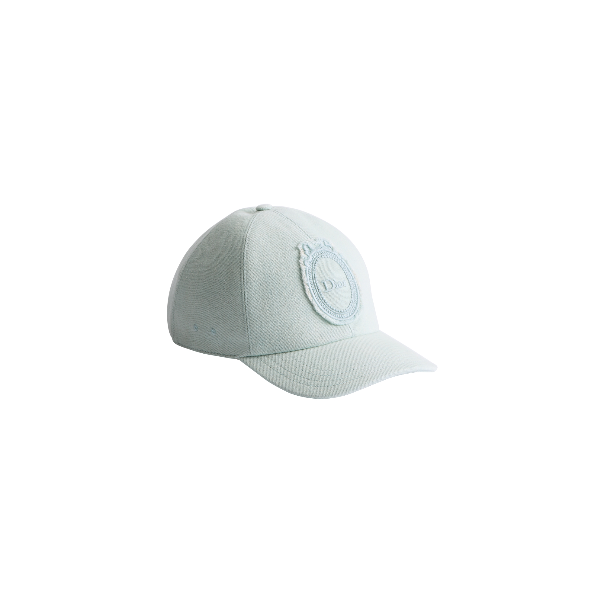 Dioriviera Dior Médaillon D-Player Cap Light Blue Cotton Denim E03