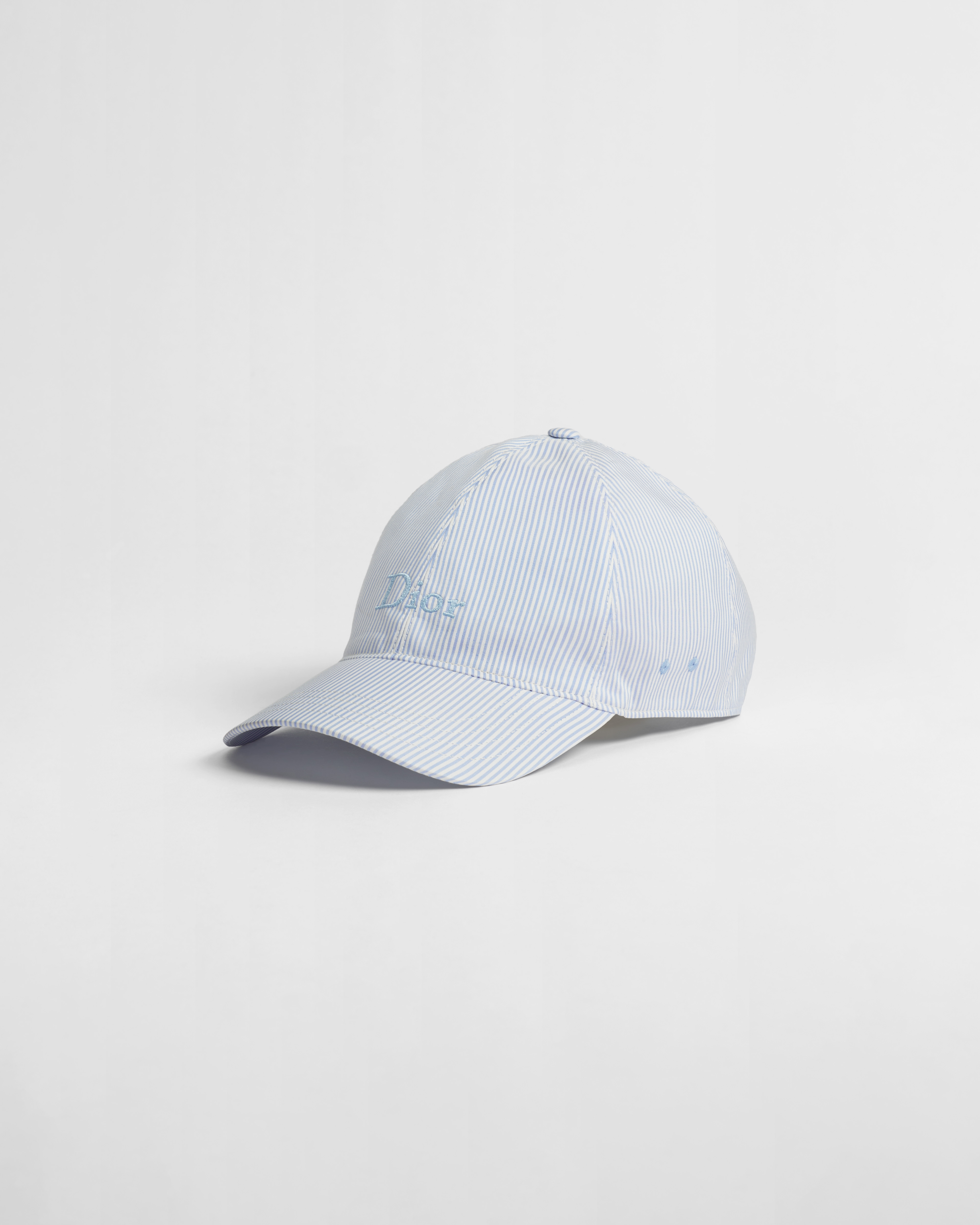 Dioriviera Marinière D-Player Cap Light Blue Silk and Cotton E03