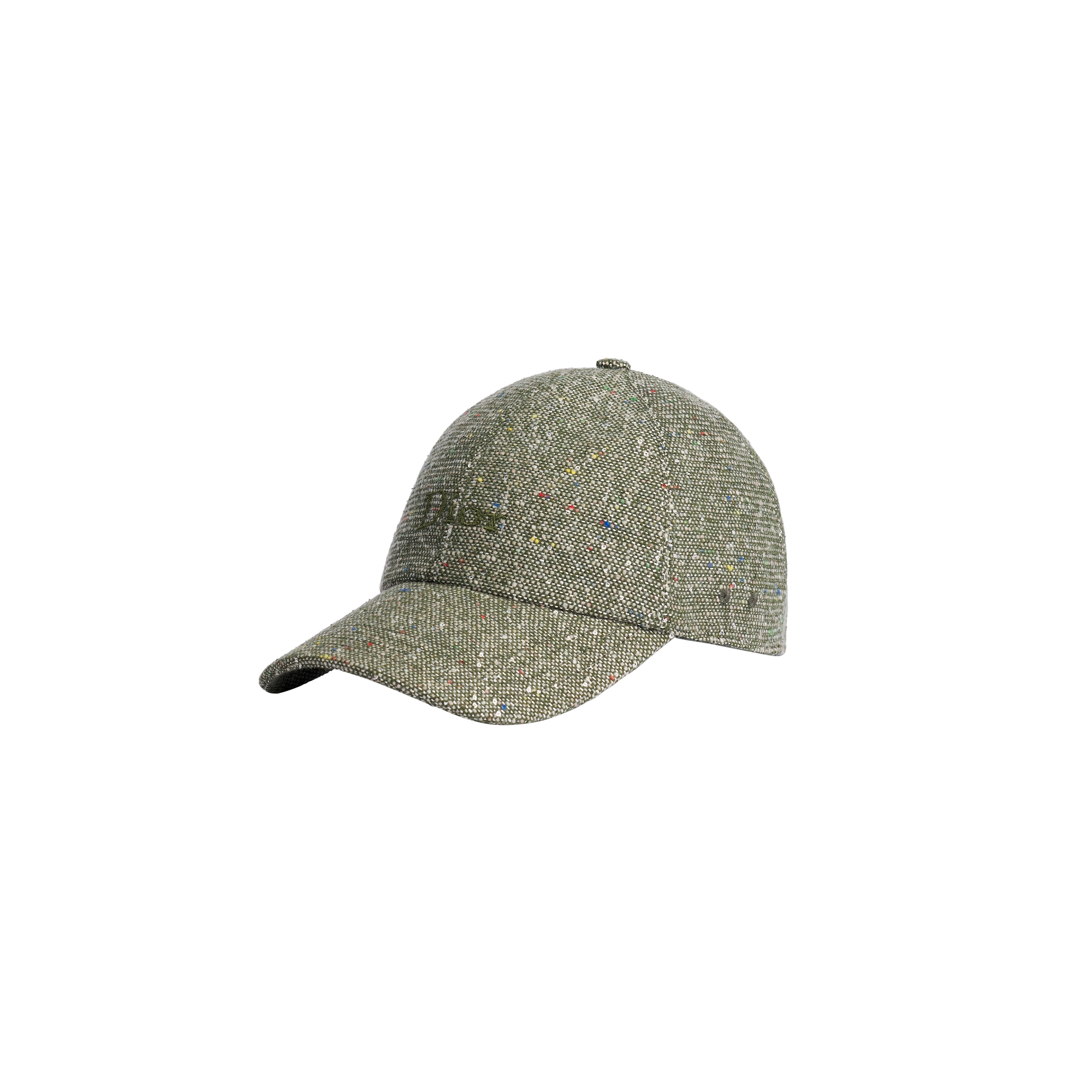 D-Player Cap Green Silk-Virgin-Wool-Blend Donegal Tweed with