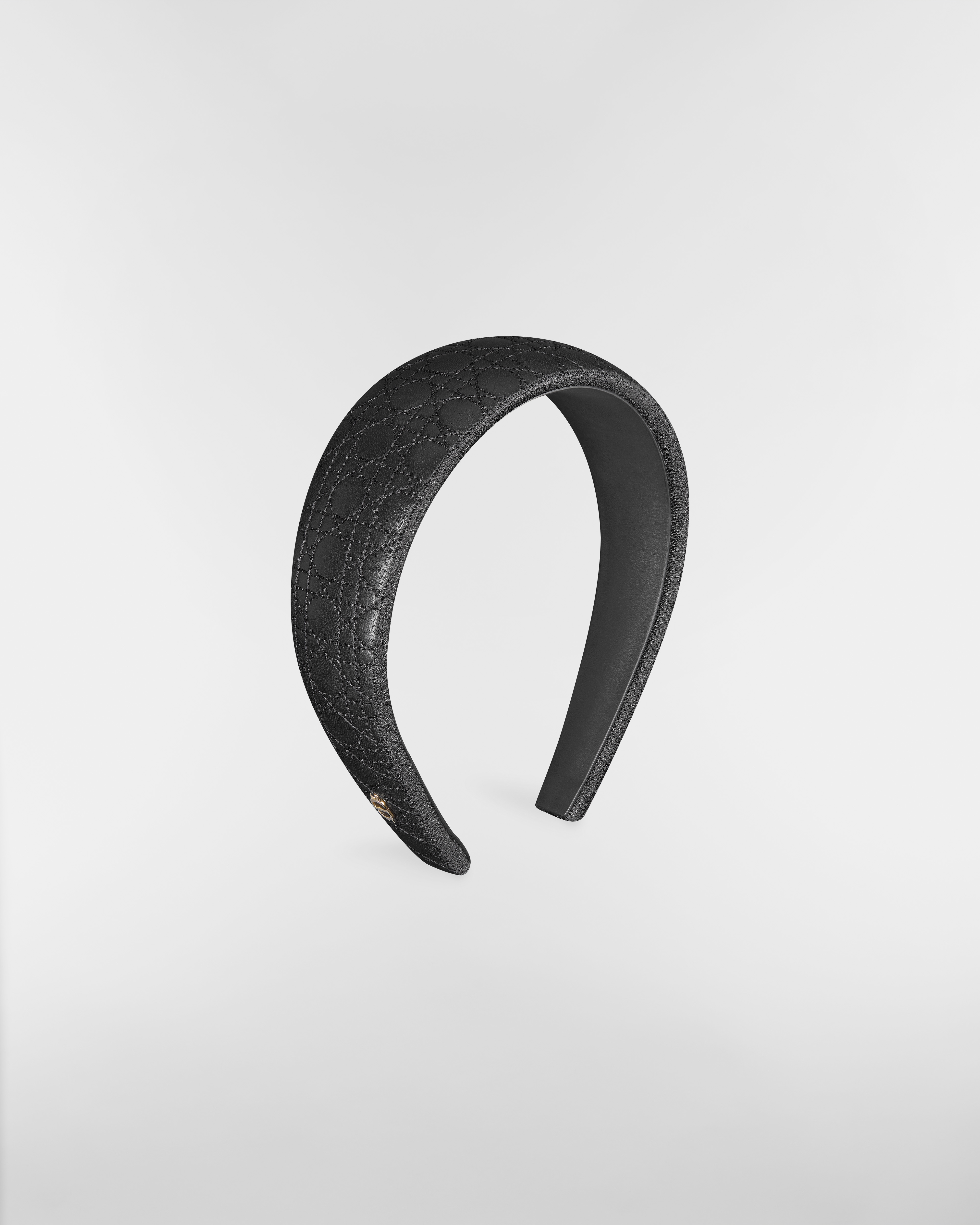 와이드 까나쥬 Dior Band 헤어밴드 블랙 양가죽 E03