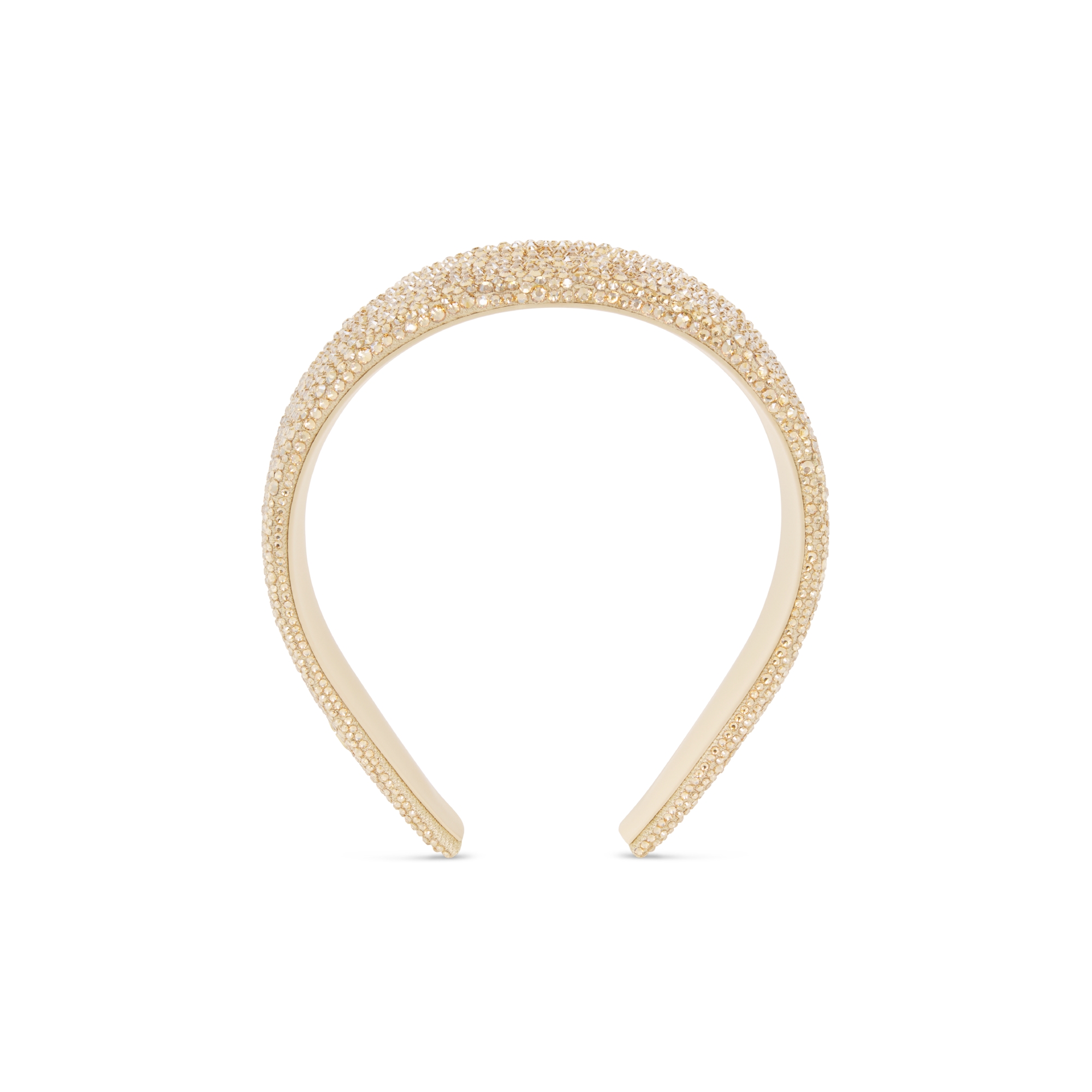 Diadema ancha Dior Band Mezcla de algodón y strass en dorado E01