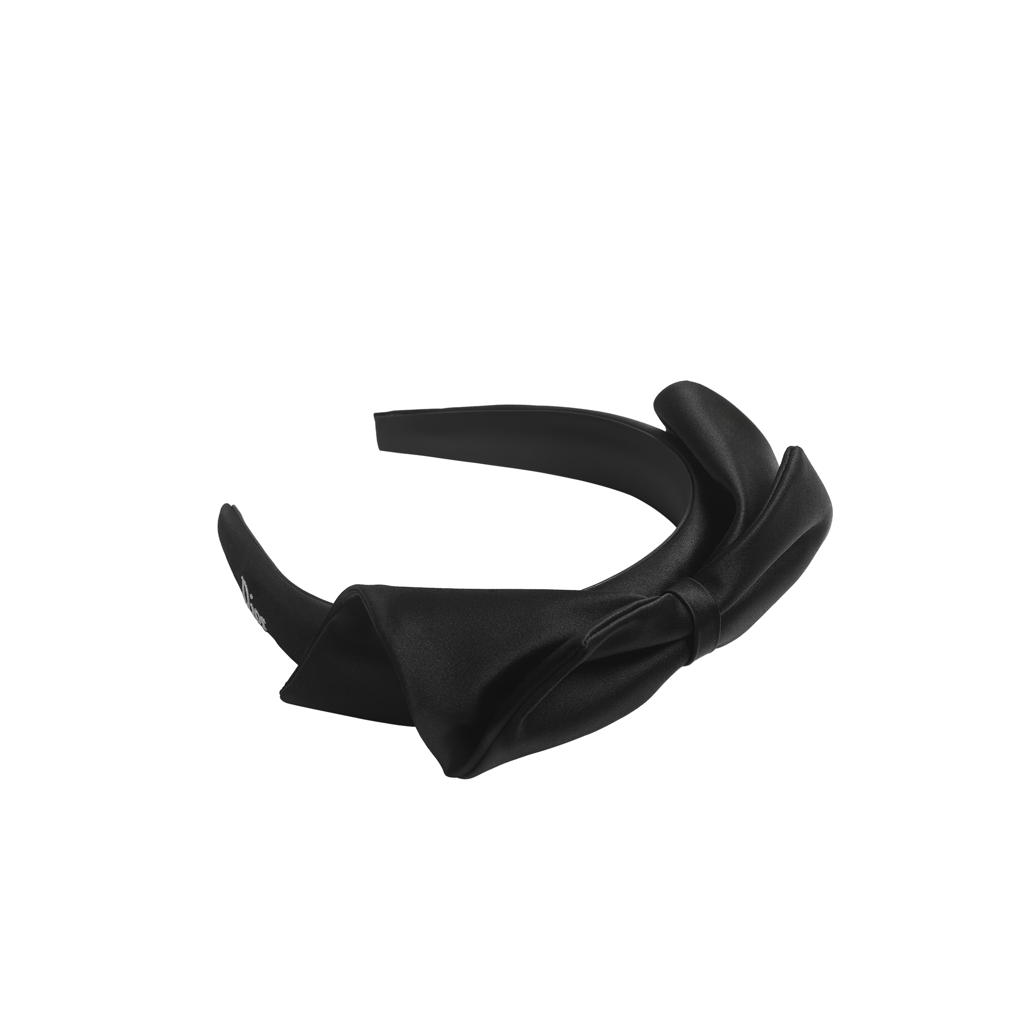 Dior Zigzag Headband Black Silk-Blend Satin | DIOR