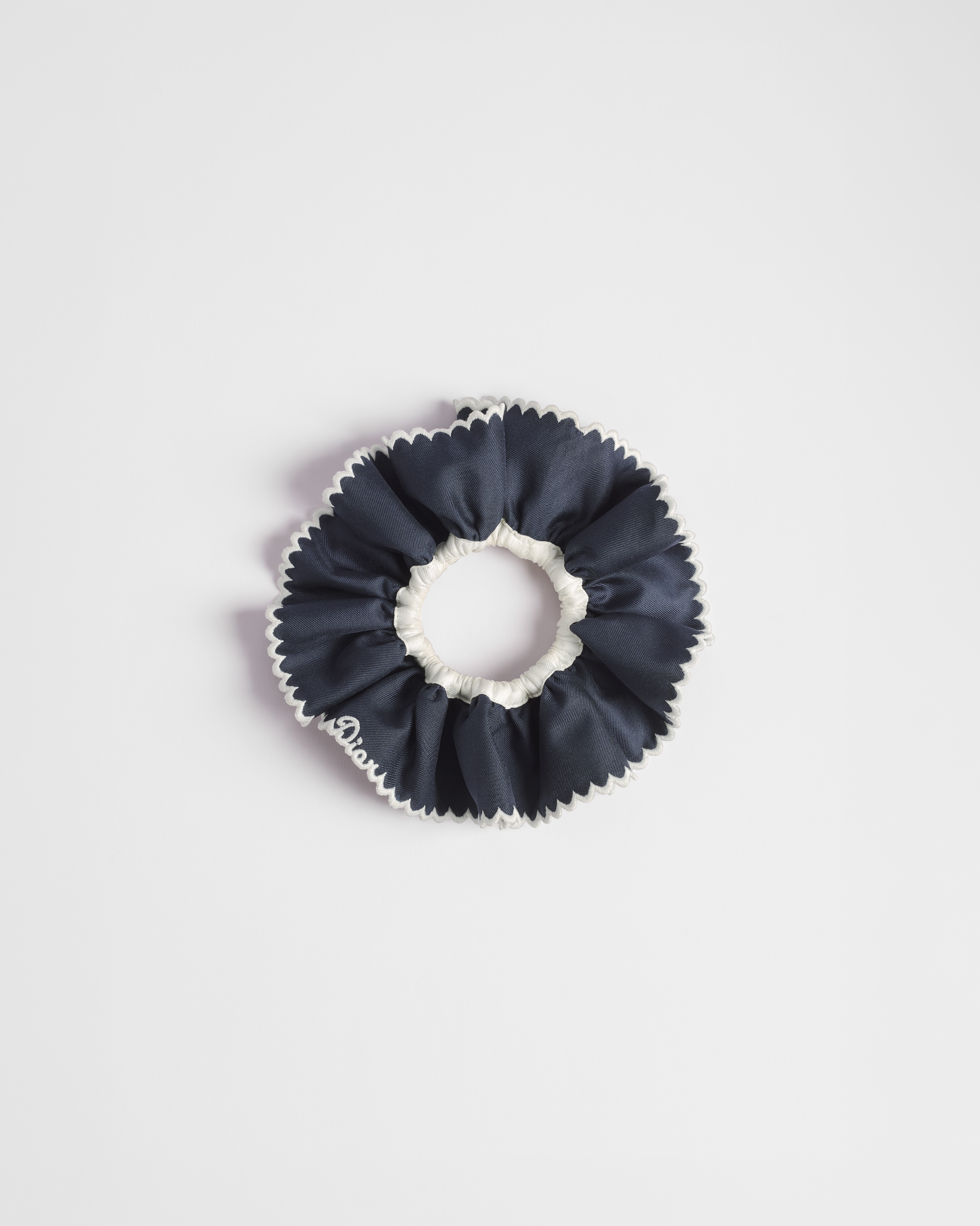 Dior Sweet-haarbandje Marineblauwe zijden keperstof E01