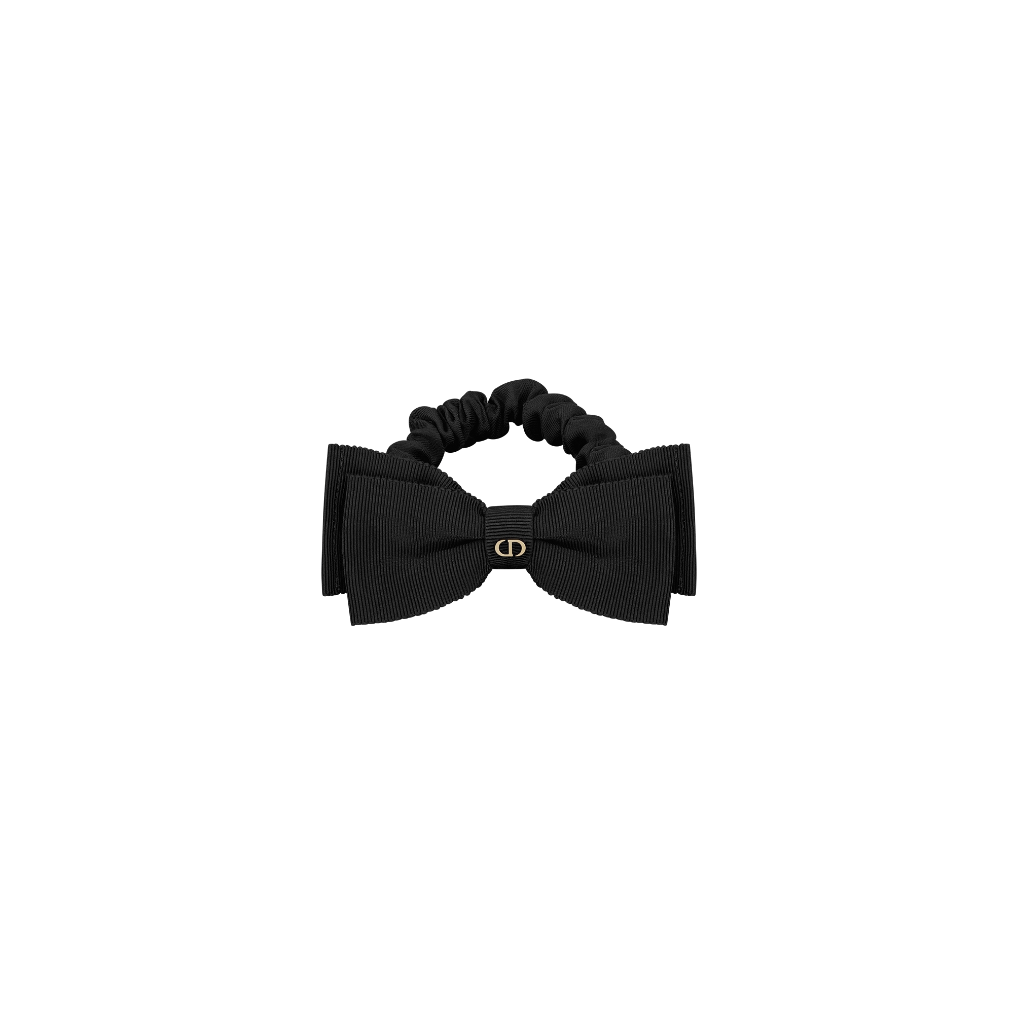 Dior Sweet Hair Tie Black Stretch Grosgrain E01