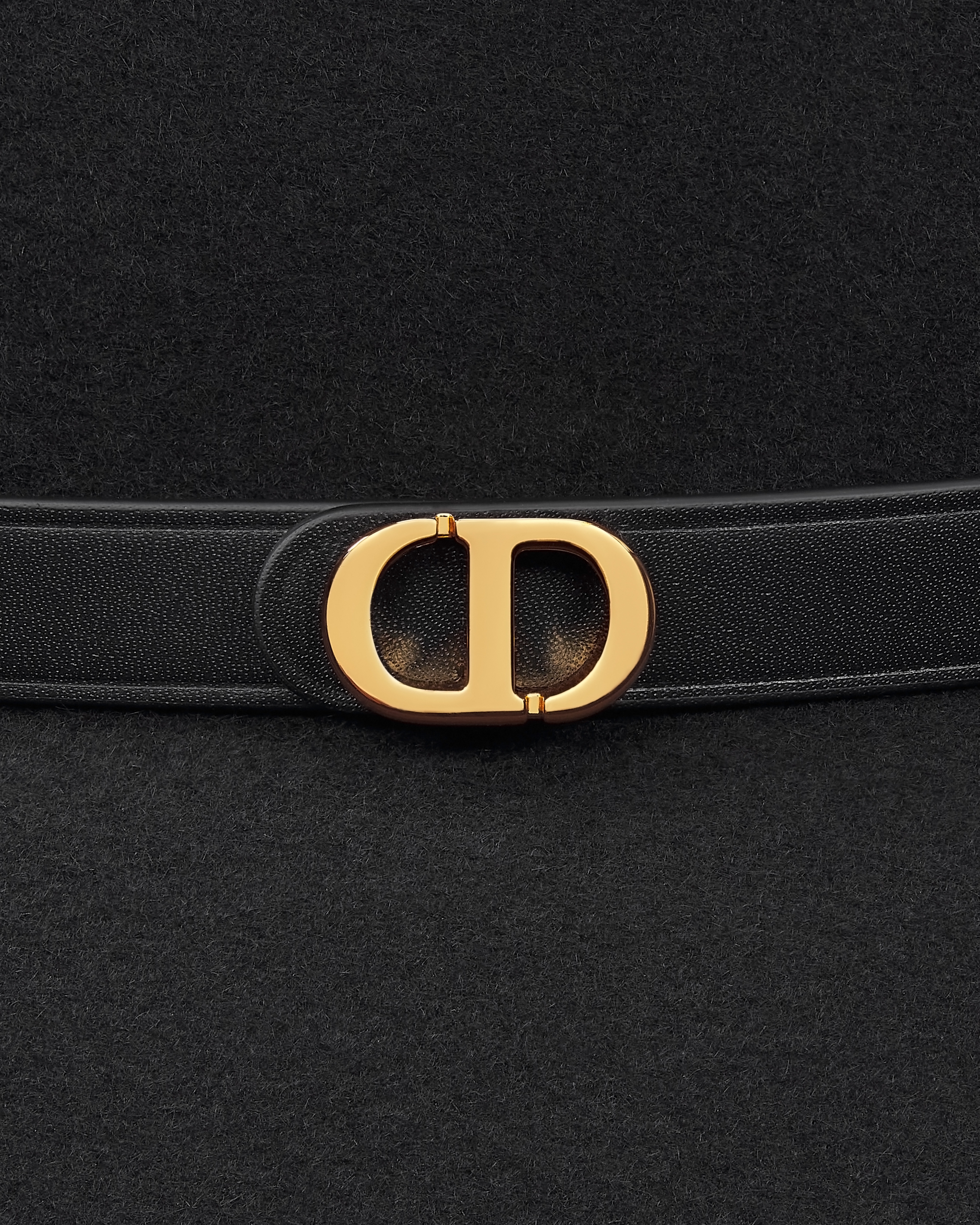 D-Muse Large-Brim Hat Black Rabbit Felt E09