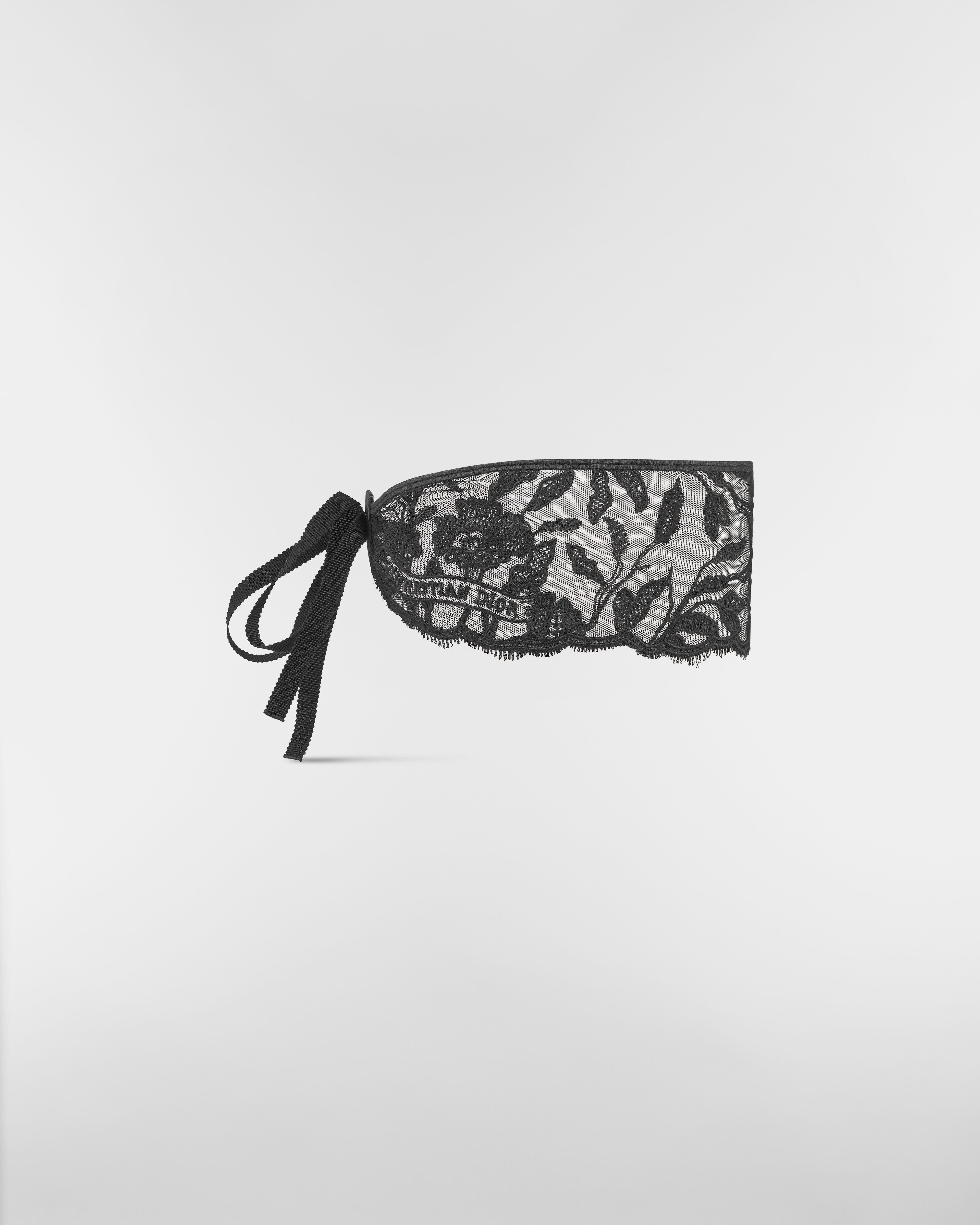 Dioreve Mask Black Embroidered Tulle E02