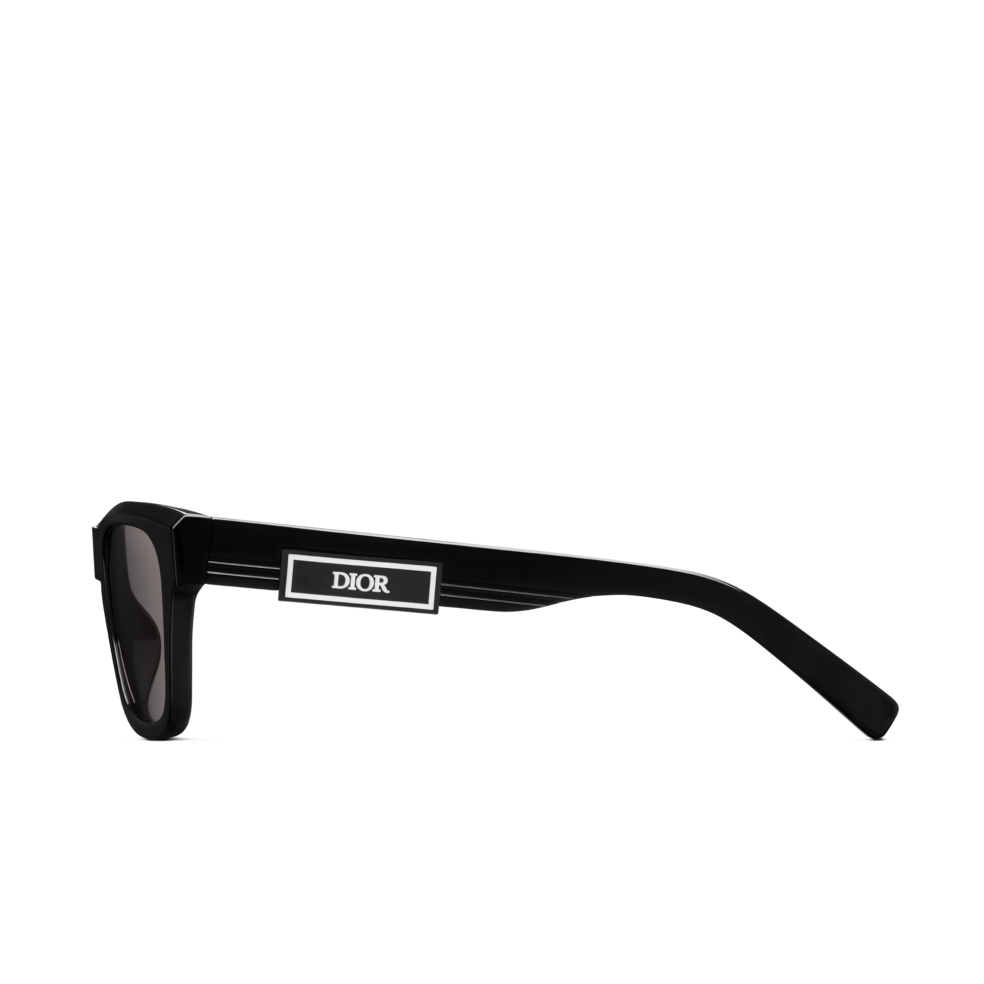 DiorB23 S1I Lunettes de soleil rectangulaires noires E02