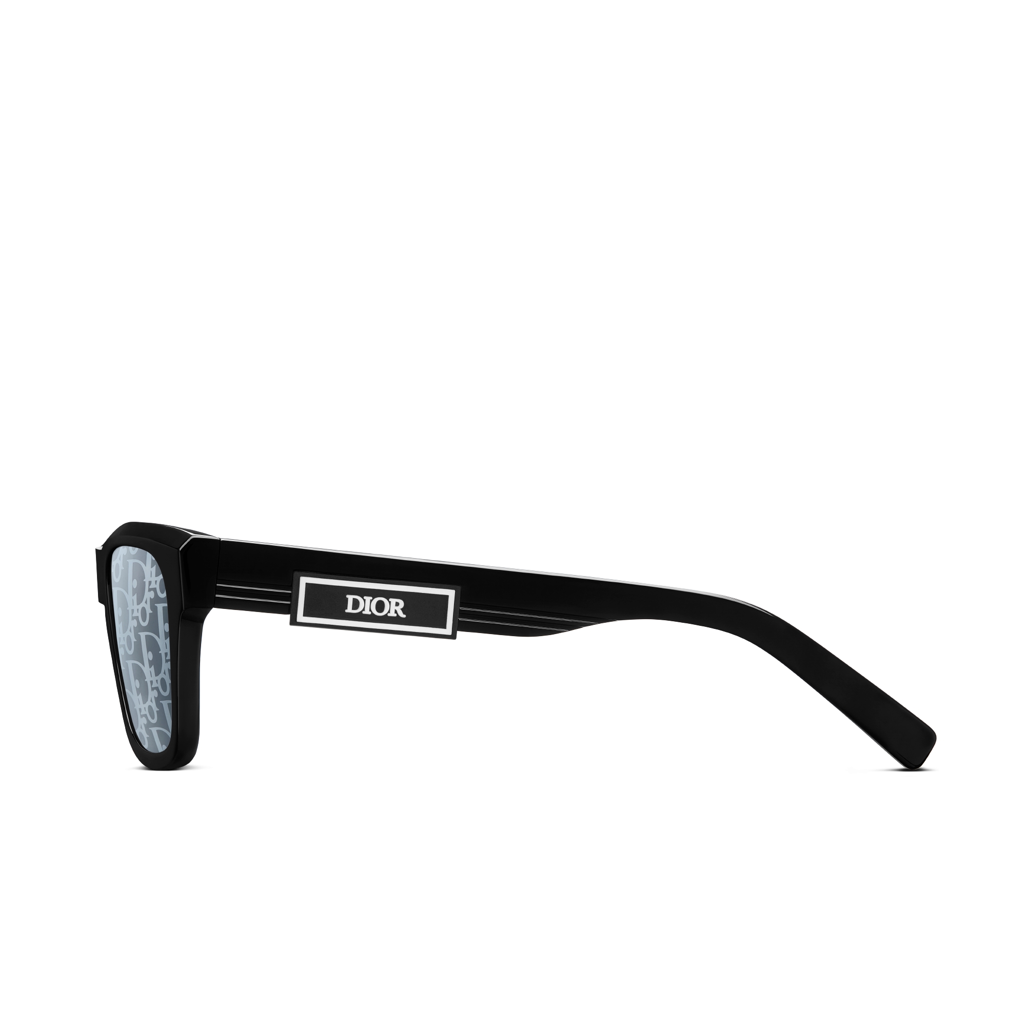 DiorB23 S1I Rechteckige Sonnenbrille in Schwarz E02